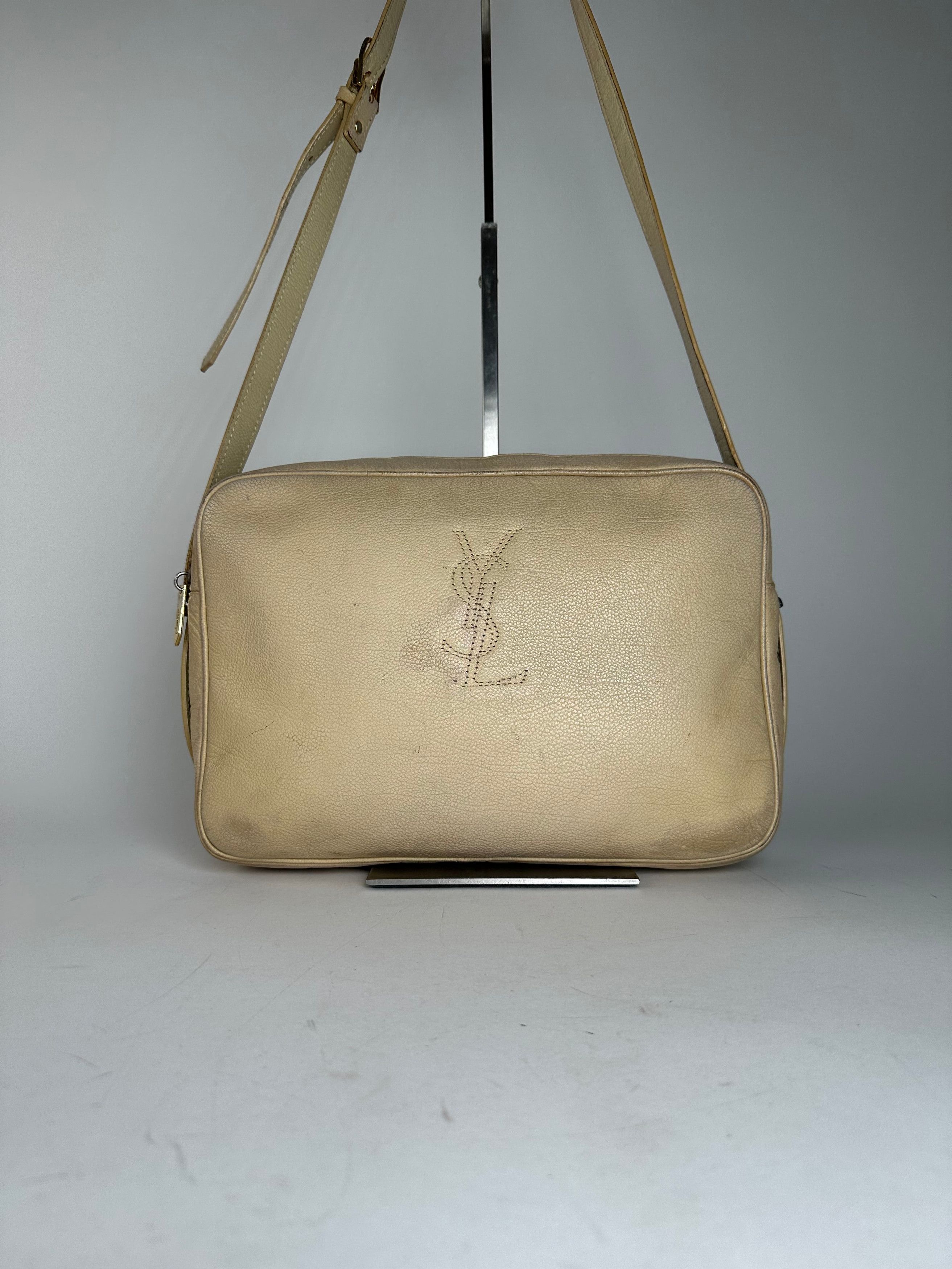 Other Vintage Yves Saint Laurent Leather Shoulder Bag Beige Size ONE SIZE - 1 Thumbnail