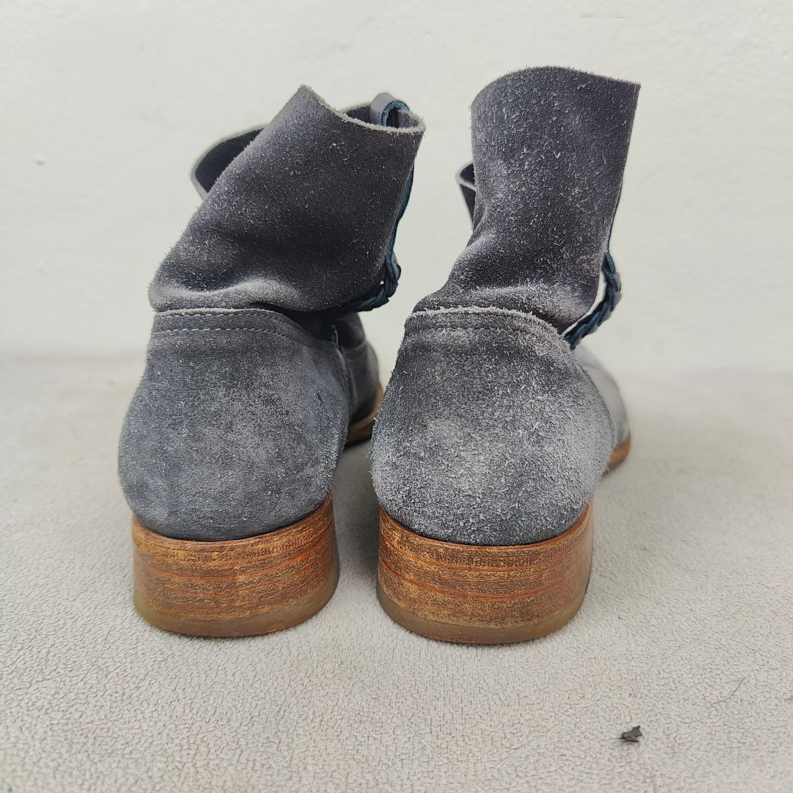 Other N.D.C. Ankle Boots Womens 39 US 9 Blue Gray Suede Pull On Size US 9 / IT 39 - 5 Thumbnail