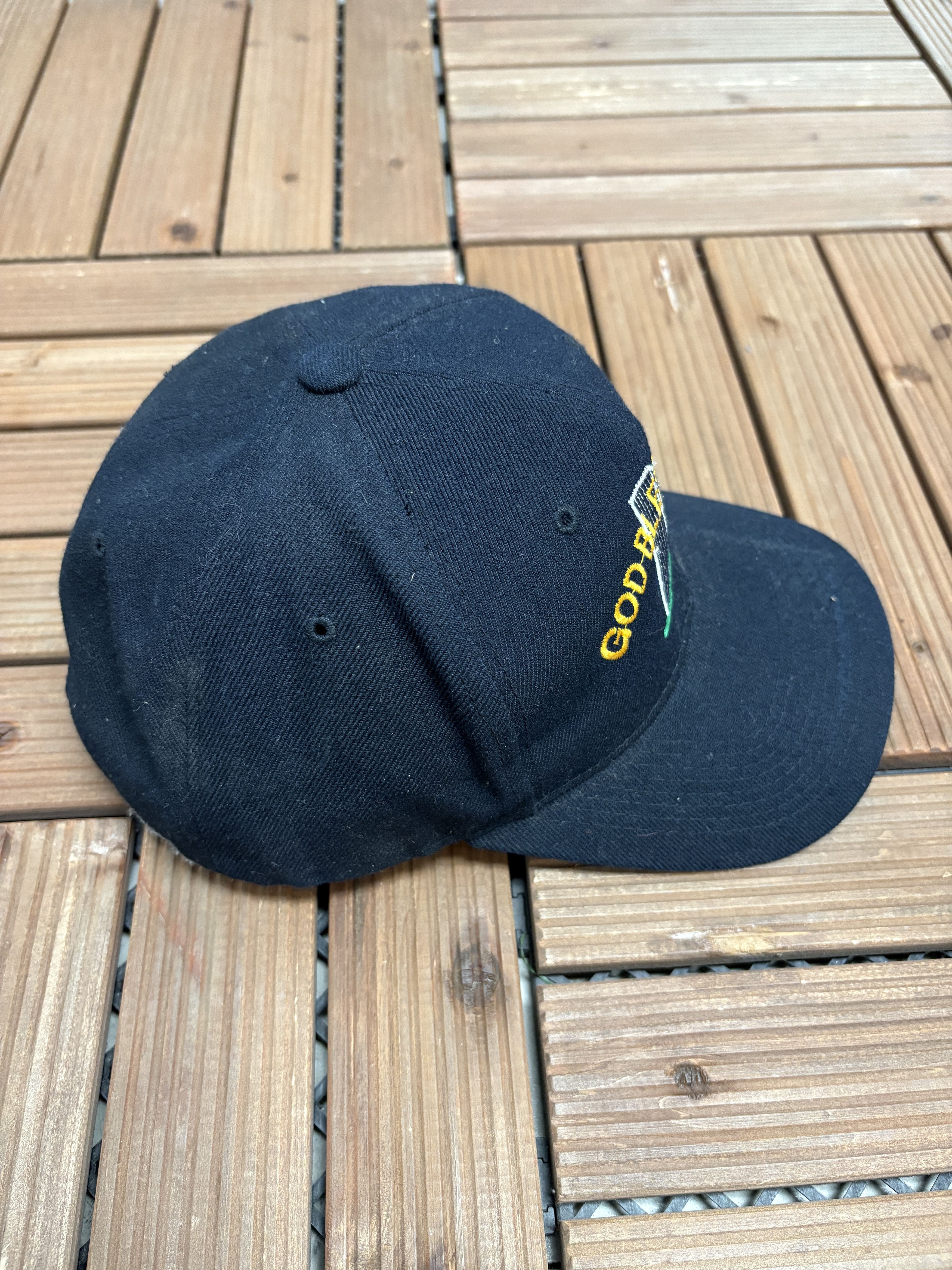 Vintage God Bless America Twin Towers Vintage Black Hat Cap Size ONE SIZE - 4 Thumbnail