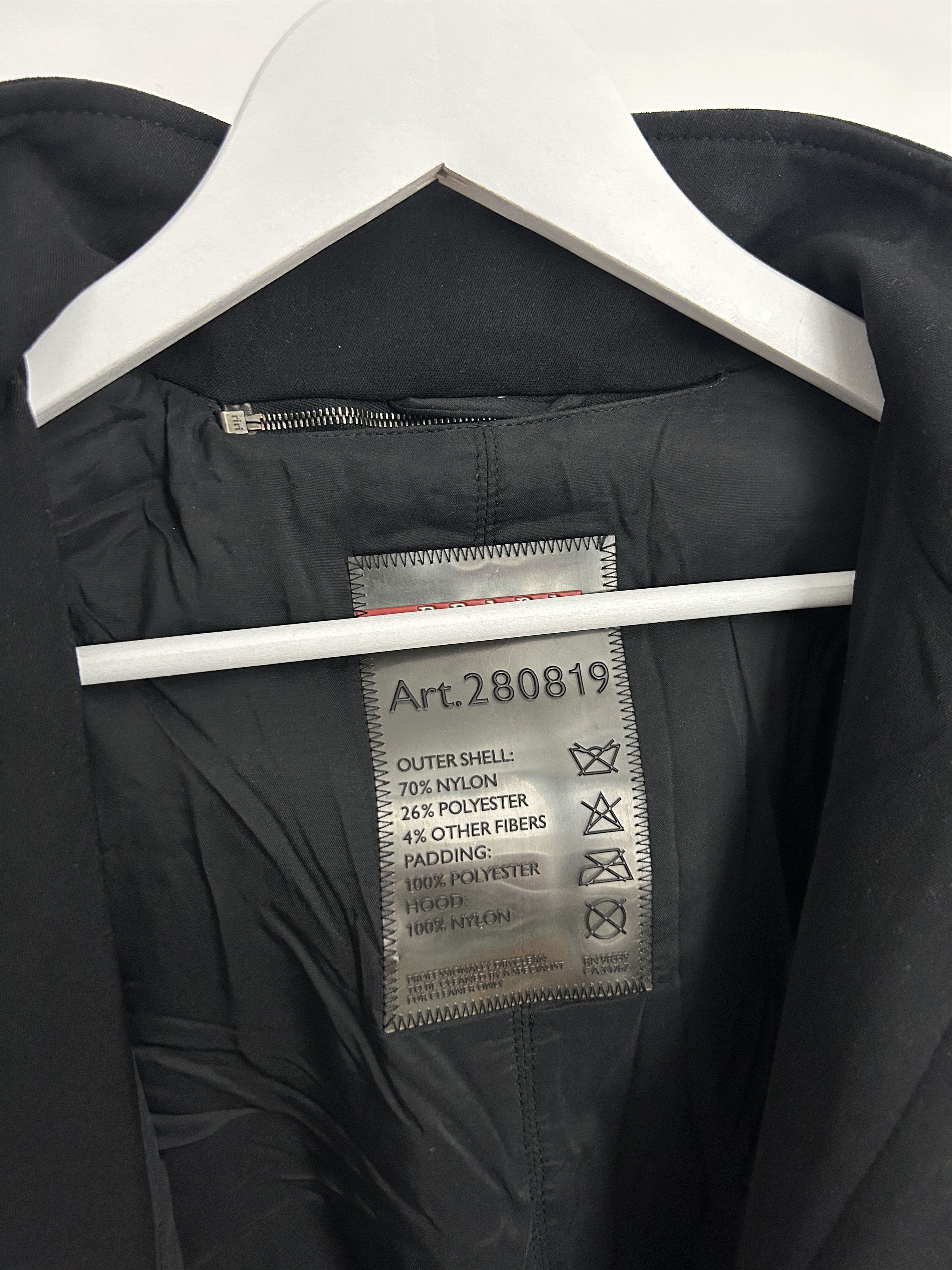 Prada Archive y2k Prada sport black tab nylon hooded light jacket Size L / US 10 / IT 46 - 13 Thumbnail