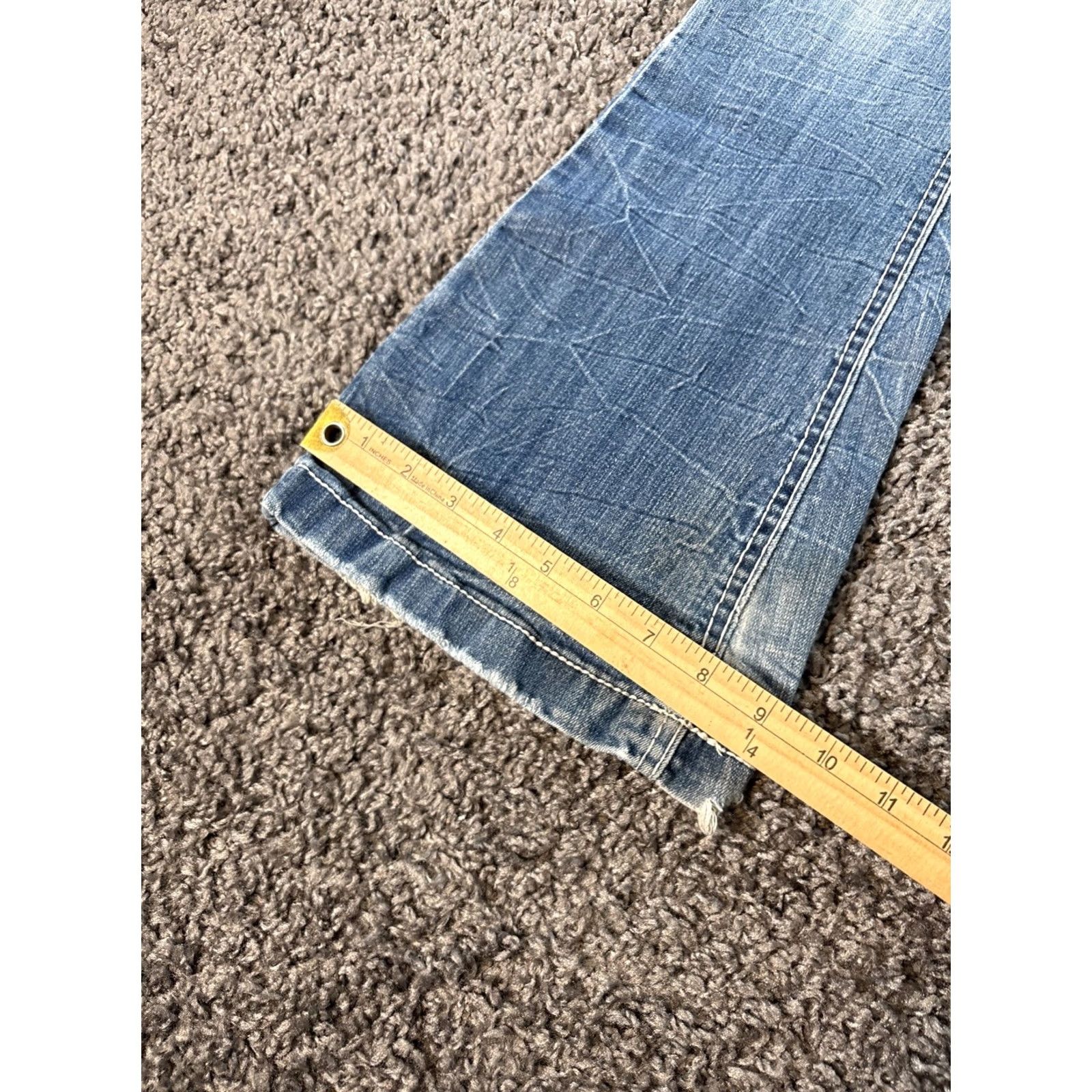 Vintage VINTAGE Amethyst Jeans Boot Cut Womens 30x31 Light Wash Low Rise Stitched Y2K Bohemian Pockets Womens Jeans Boys? Size 30" / US 8 / IT 44 - 3 Thumbnail