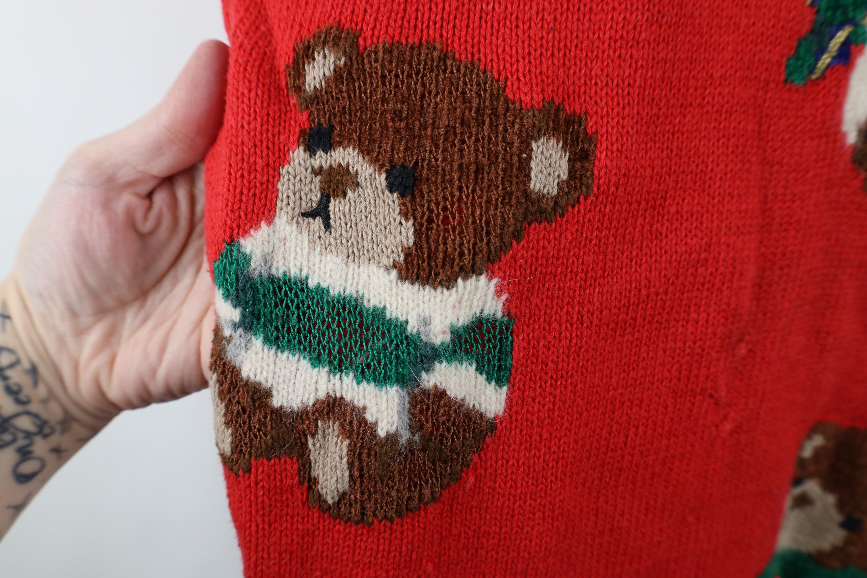 Vintage Vintage 90s Streetwear Christmas Bear Sweater Size S / US 4 / IT 40 - 7 Thumbnail