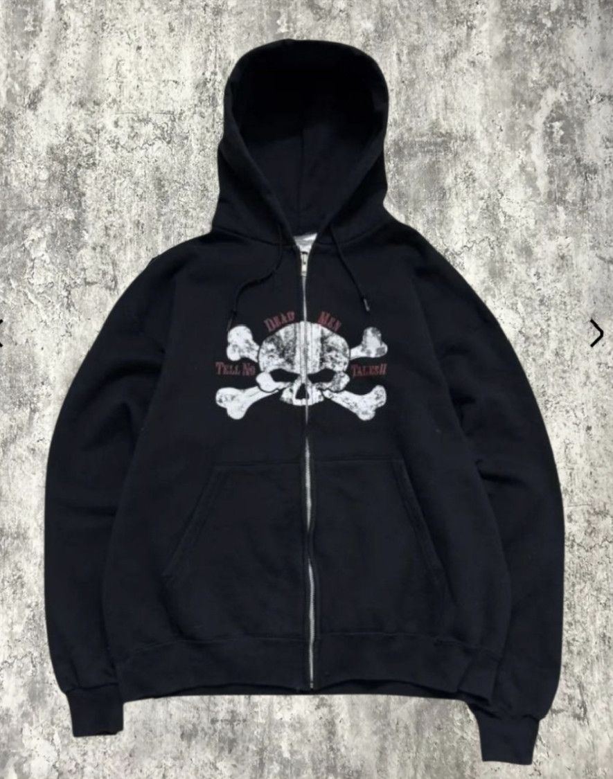 Hysteric Glamour Glamour Pirate Skull Zip Up Hoodie Thick Material