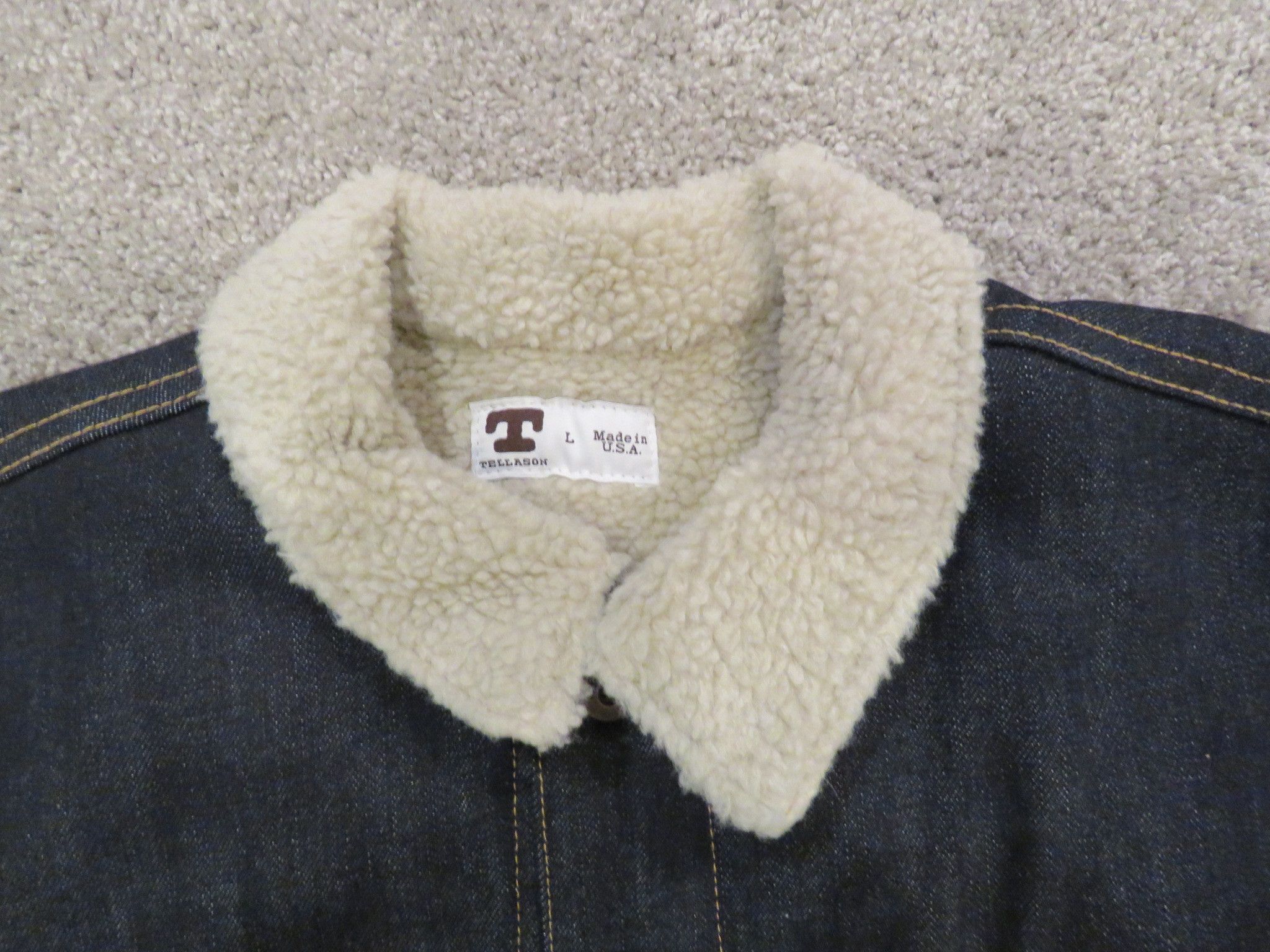 Tellason Tellason Sherpa Lined Denim Jacket White Oak, Large NWOT Size US L / EU 52-54 / 3 - 2 Thumbnail