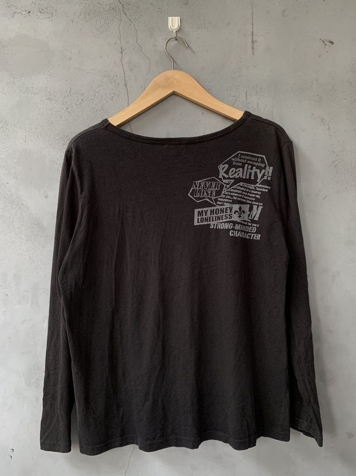 Japanese Brand Undefined Japan Sinp Stick Poem Longsleeve tee Size US M / EU 48-50 / 2 - 2 Thumbnail