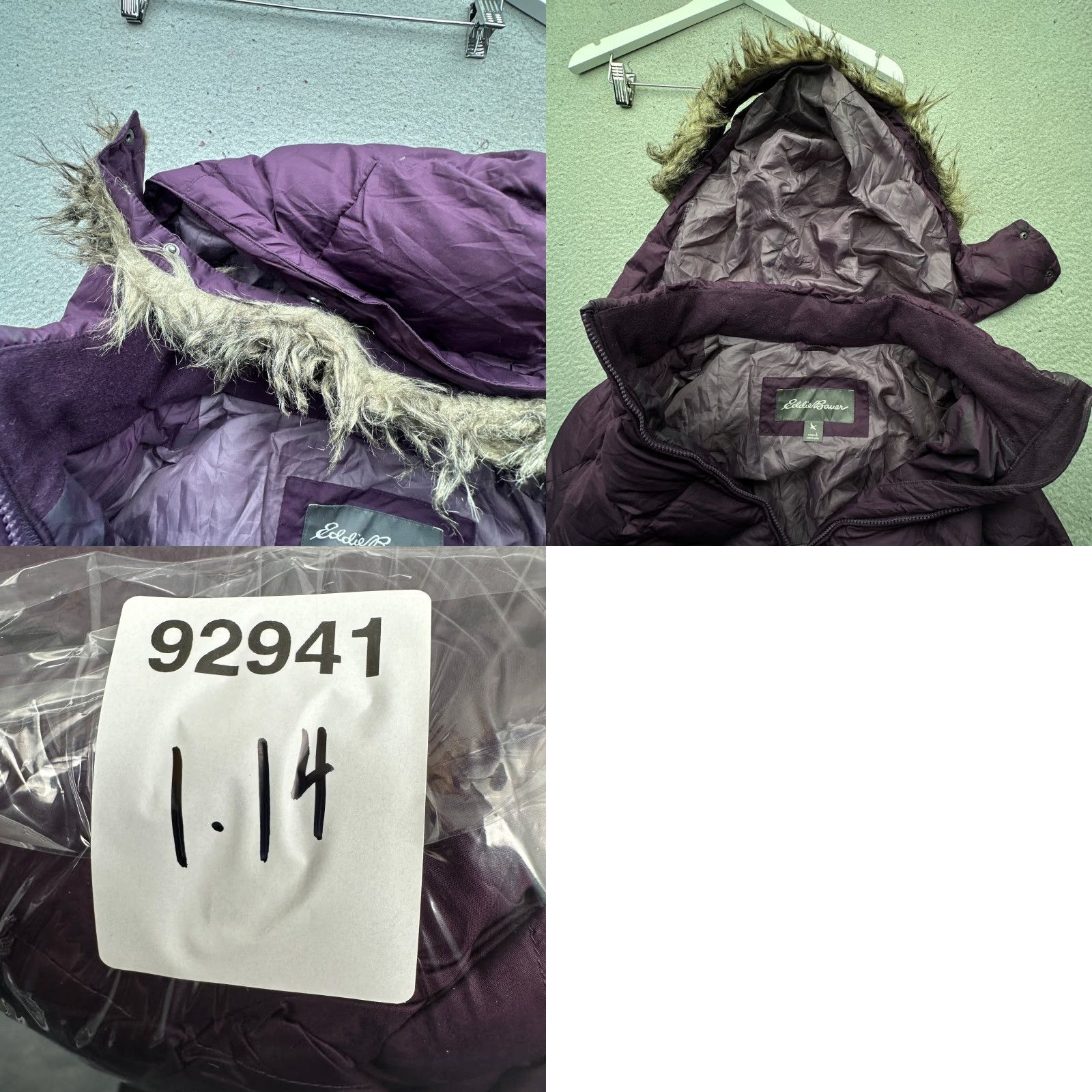 Eddie Bauer Eddie Bauer Sun Valley Goose Down Parka Jacket Women L 650 Fill Fur Hood Parka Coat Long Purple Womens Size L / US 10 / IT 46 - 9 Thumbnail