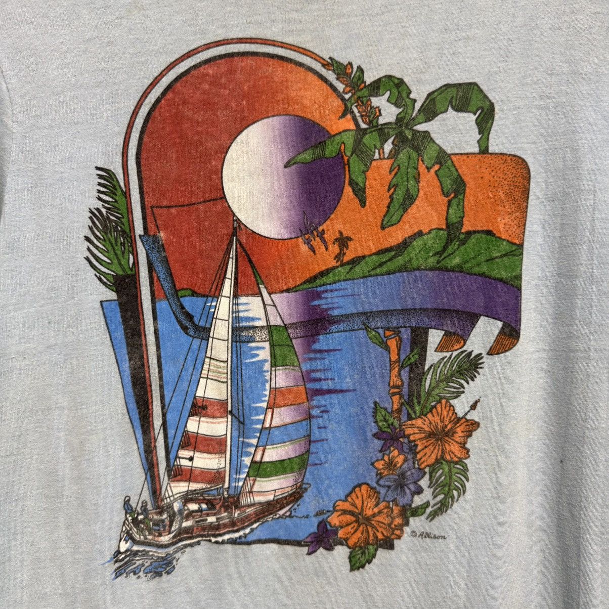 Other VINTAGE 70s T-Shirt HAWAII - Crazy Shirt - Body Surf Hawaii Size US S / EU 44-46 / 1 - 3 Thumbnail