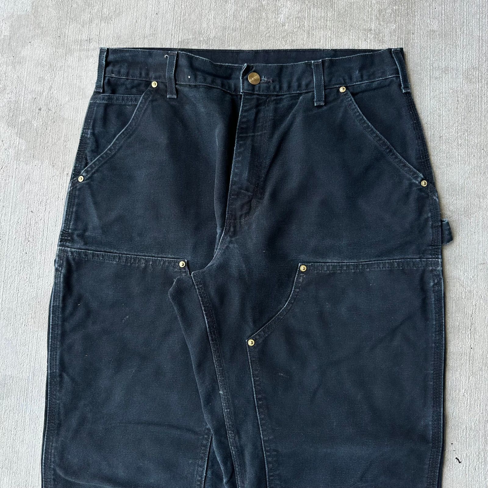 Carhartt × Vintage Carhartt black double knee work wear carpenter pants Size US 33 - 2 Thumbnail