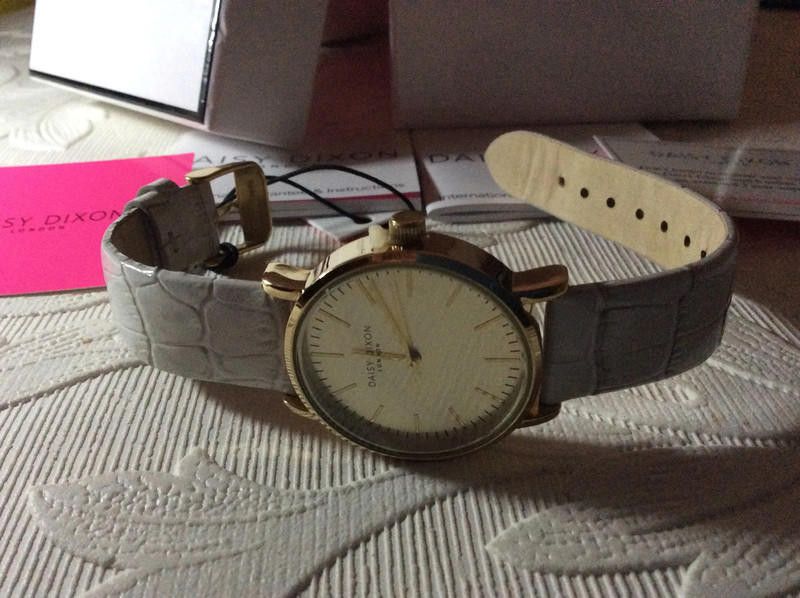 Designer Daisy Dixon ladies gold dial grey leather strap watch Size ONE SIZE - 8 Thumbnail