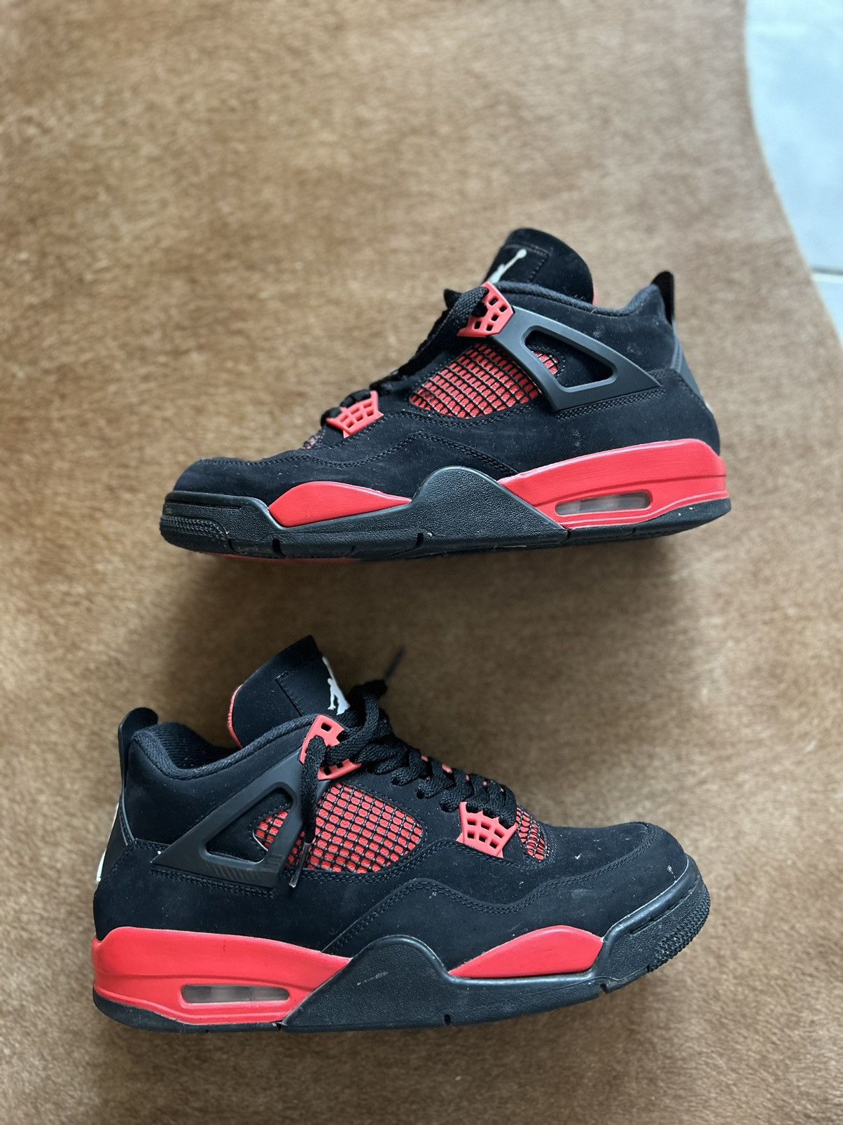 image of Jordan Brand 4 Red Thunder Gr.44 / Uk 9 Shoes in Black, Men's (Size 10)