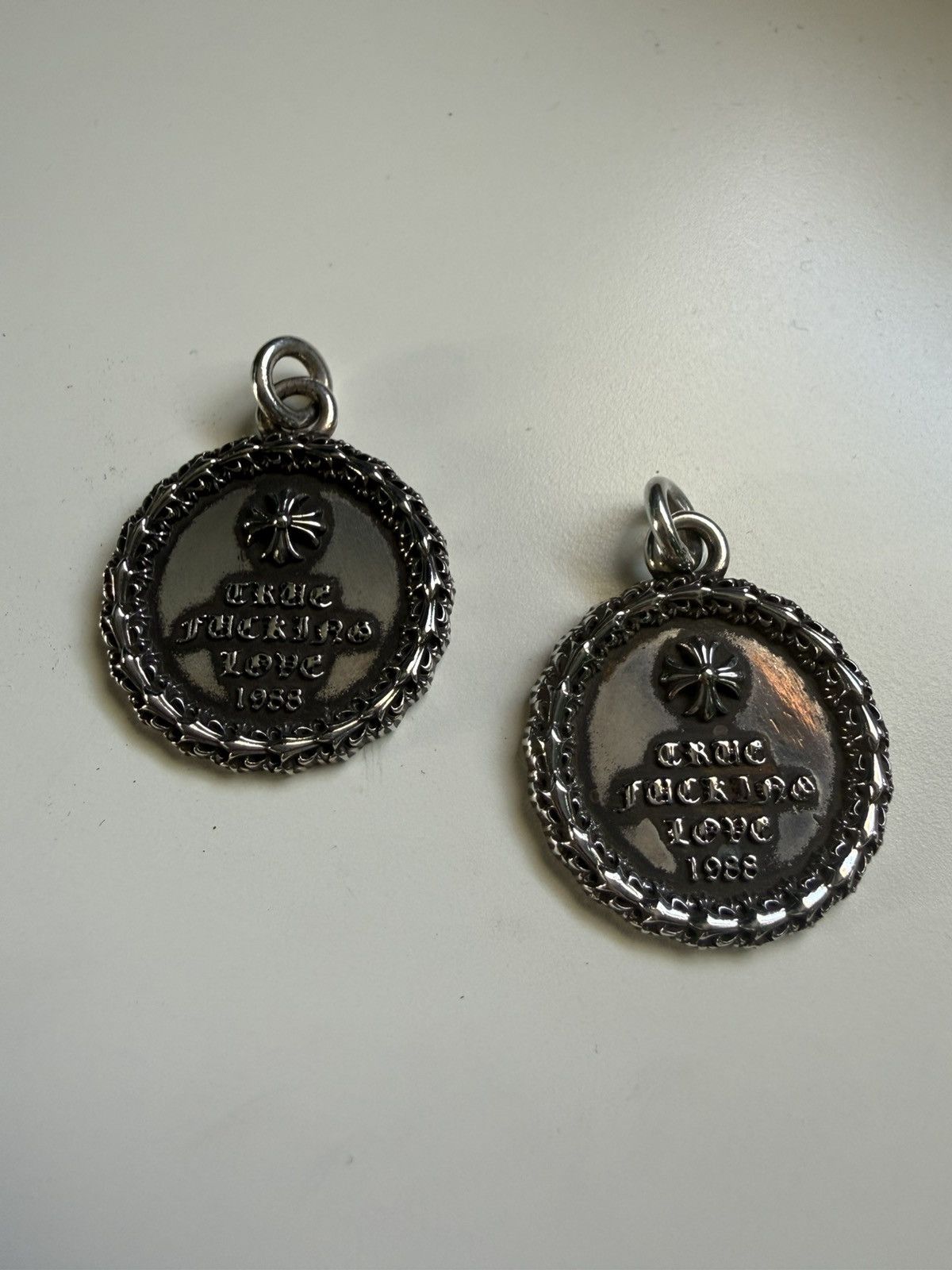Chrome Hearts Chrome Hearts True Fucking Love Pendants - Pair CHROME HEARTS TRUE FUCKING LOVE ペンダント