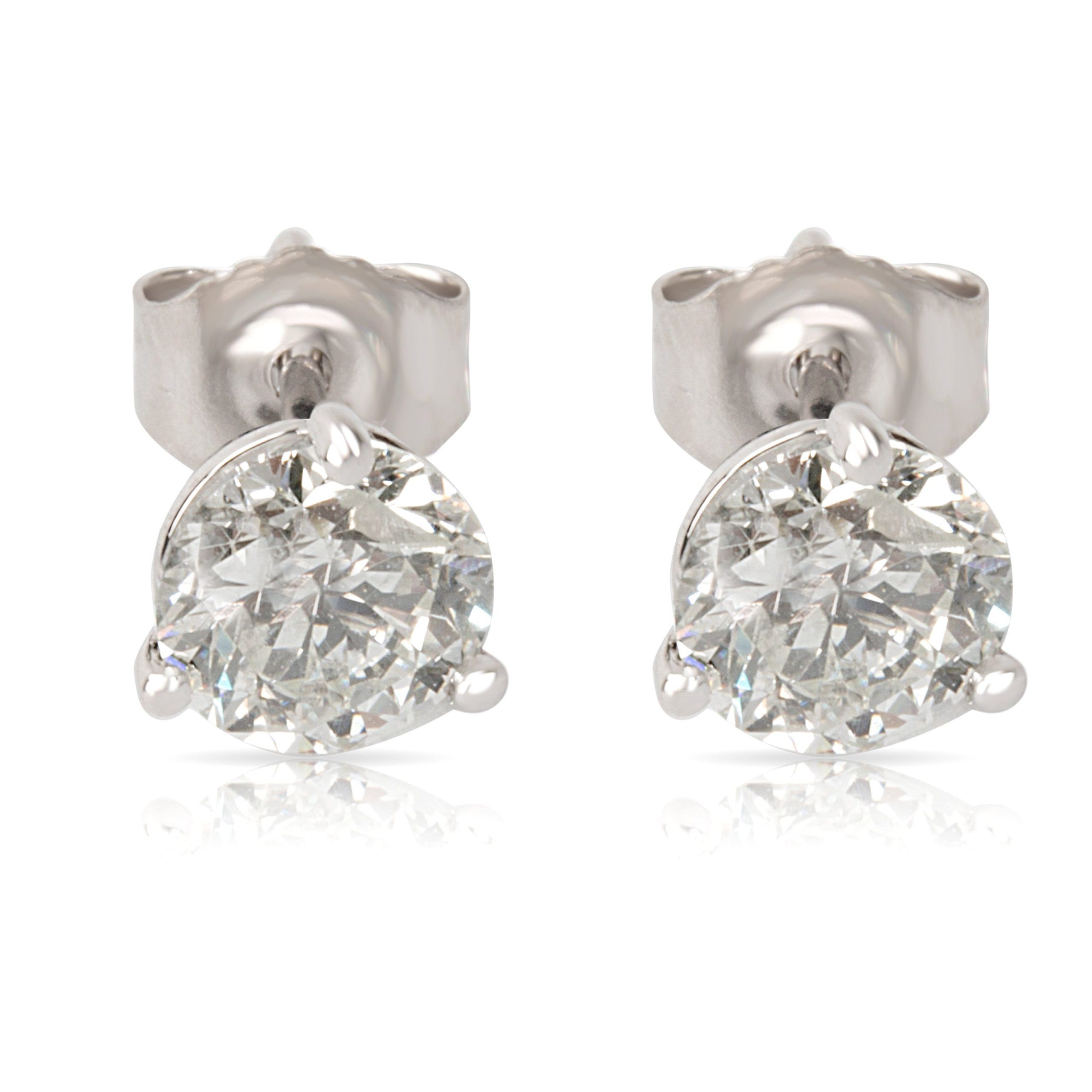 Other 3 Prong Diamond Stud Earring in 14K White Gold 1.25CTW Size ONE SIZE - 1 Thumbnail