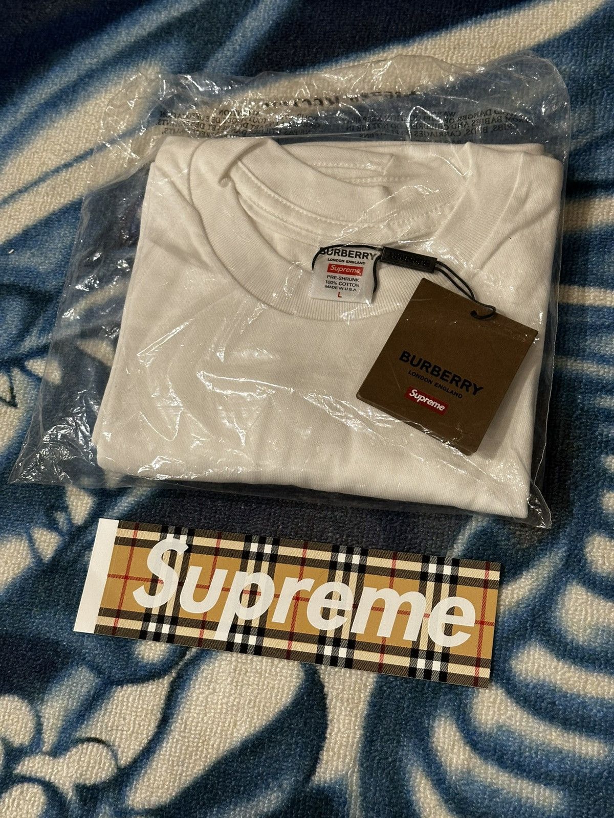 Supreme Burberry Box Logo Tee | Grailed