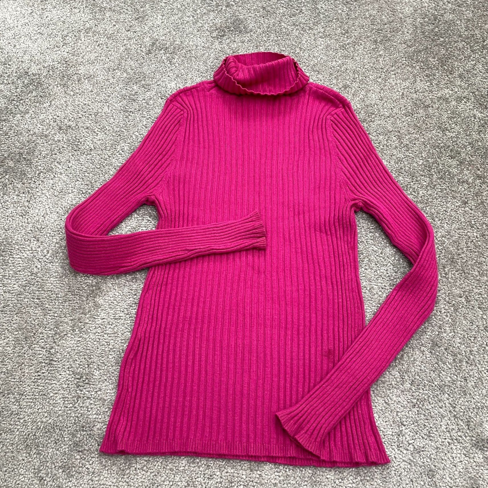 Vintage Pout Pink Turtleneck Pullover Sweater Womens Large Knit Casual Travel Size L / US 10 / IT 46 - 2 Thumbnail
