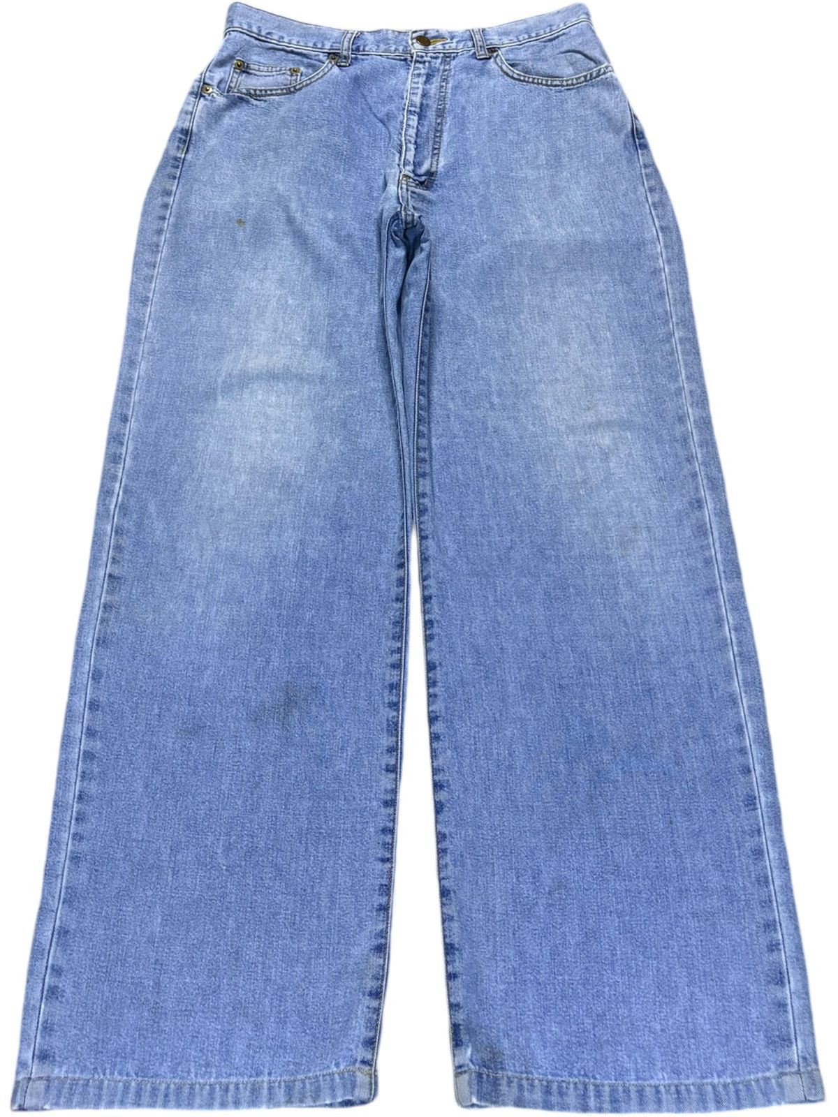 Japanese Brand × Uniqlo Vintage Japanese Uniqlo Blue Wash Baggy Jeans Size US 31 - 1 Thumbnail