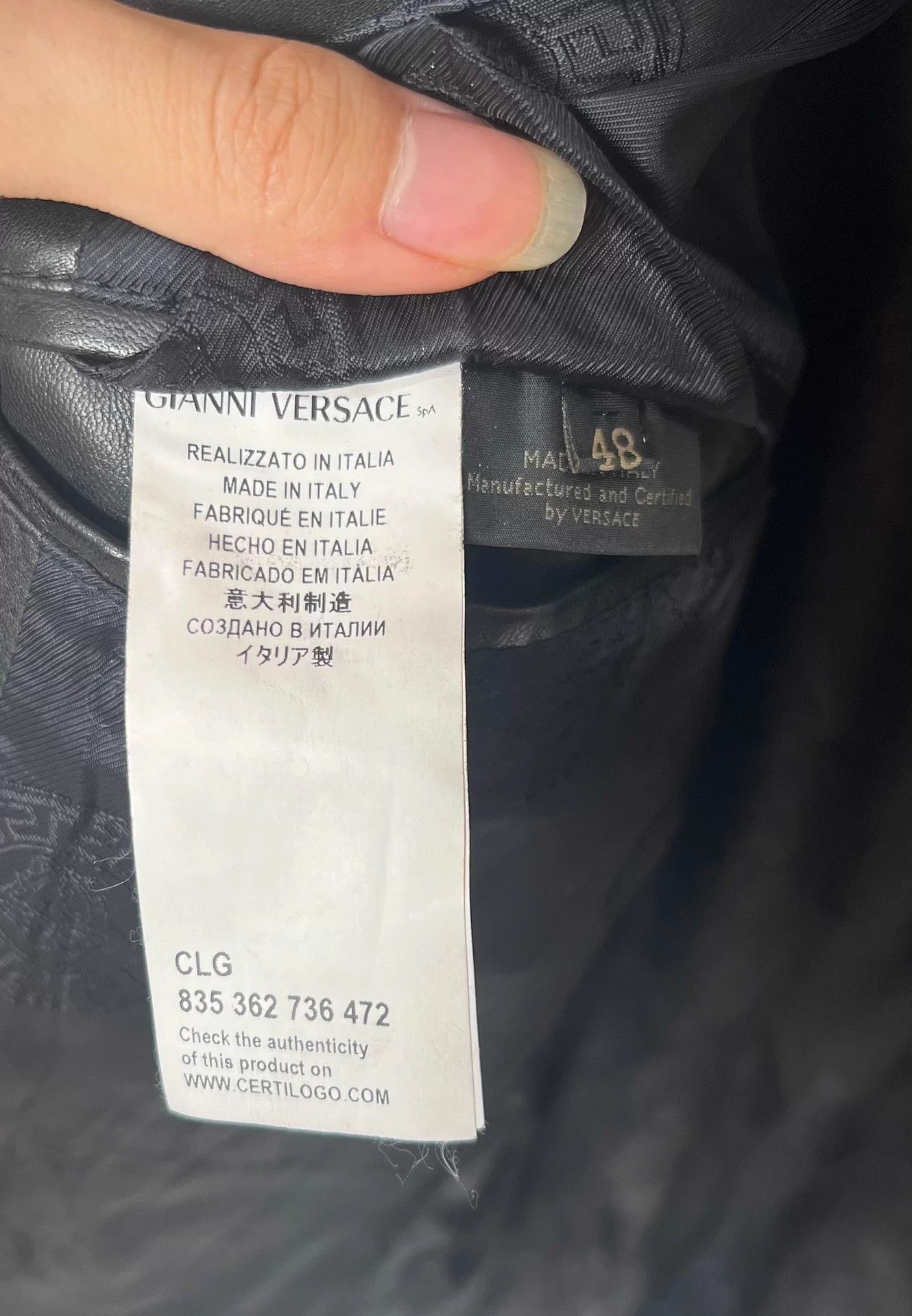 Versace Versace Baroque Medusa Embossed Leather Blazer 48 Size 48S - 7 Thumbnail