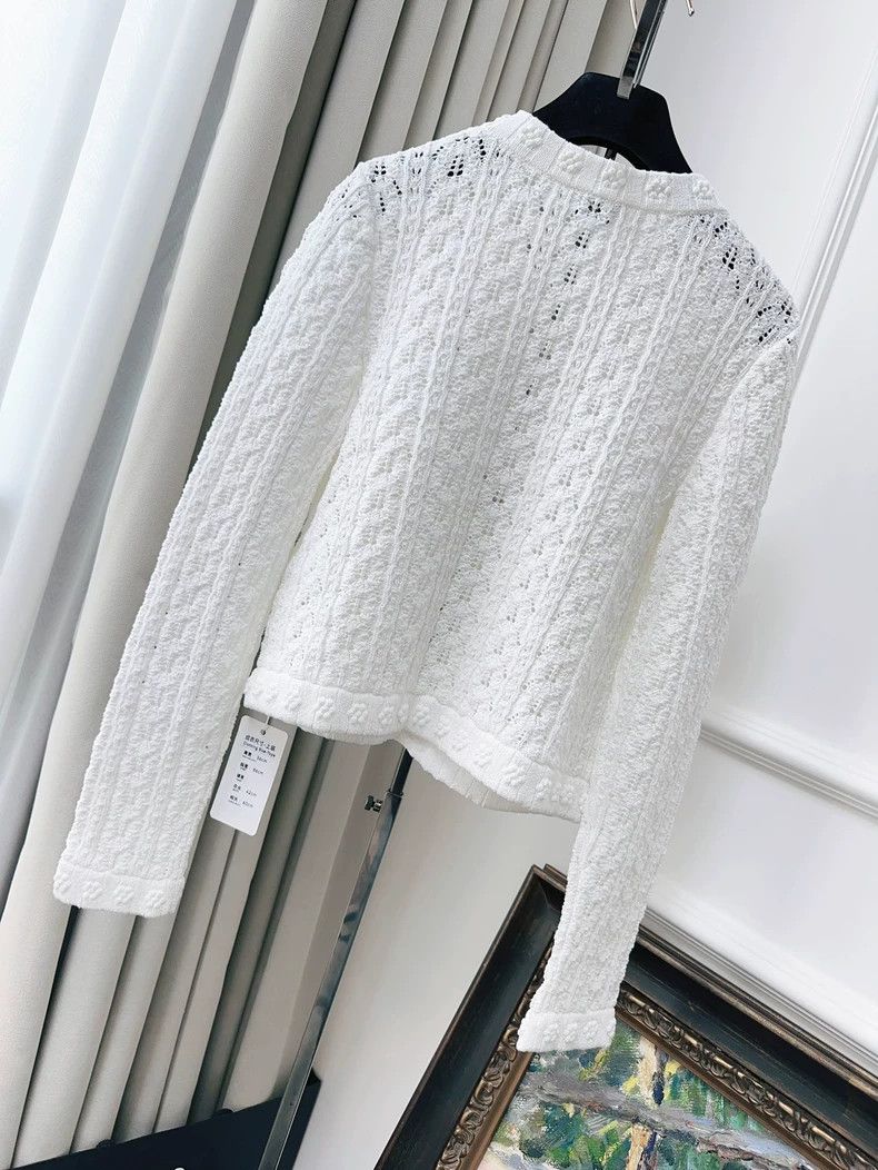 Chanel Chanel 24p white three-dimensional camellia long-sleeved k Size XXS / US 00 / IT 34 - 2 Thumbnail