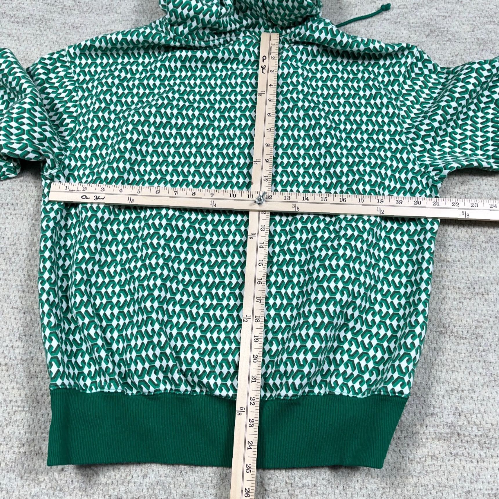 Nike Nike Hoodie Men's Small Green Geometric Sweatshirt Pullover Retro Colorful 80s 90s Sports Hooded Size US S / EU 44-46 / 1 - 7 Thumbnail