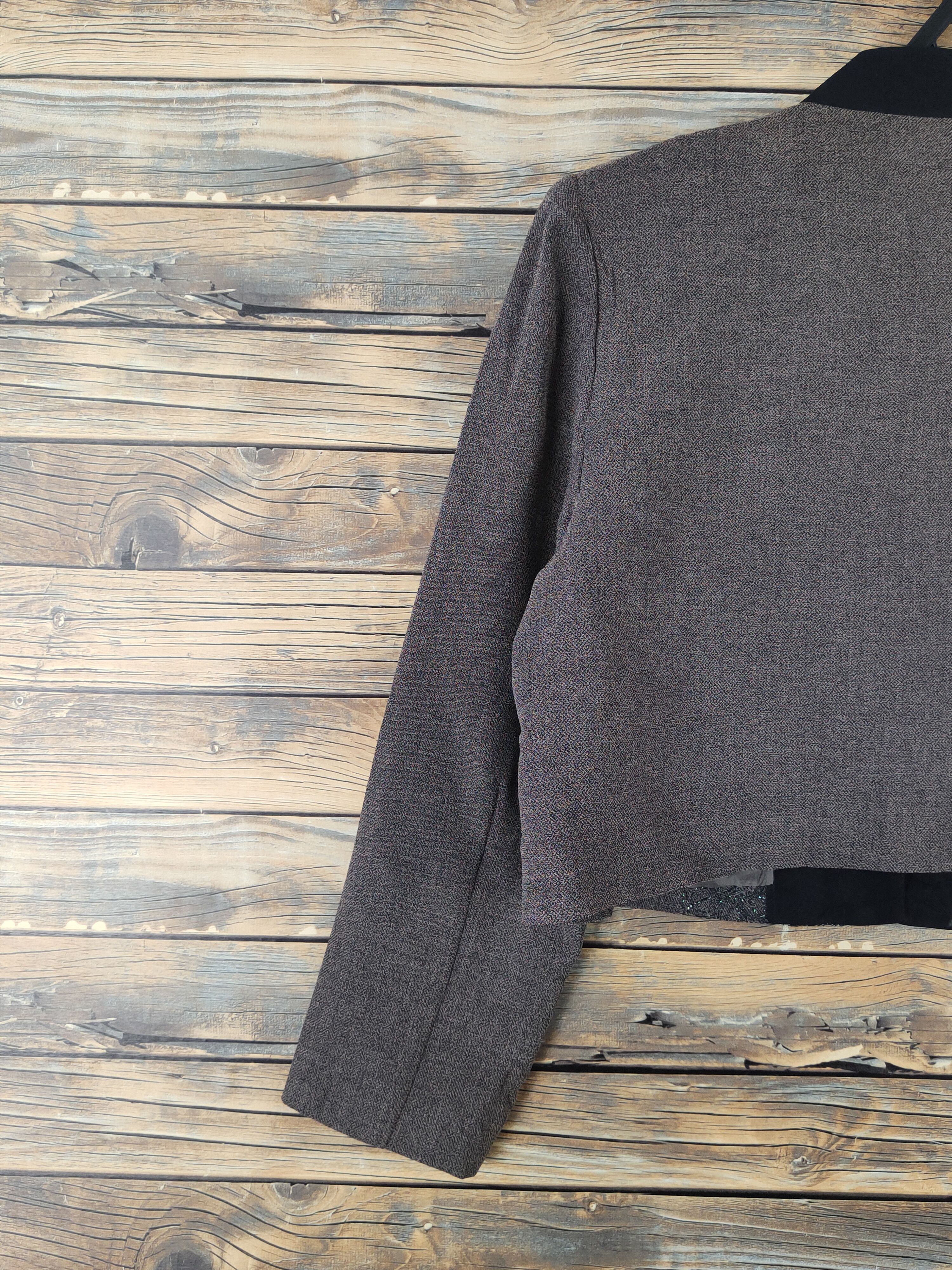 Japanese Brand × Vintage Vintage 💥 Mellow Eye Dark Brown Crop Top Blazers Size M / US 6-8 / IT 42-44 - 8 Thumbnail