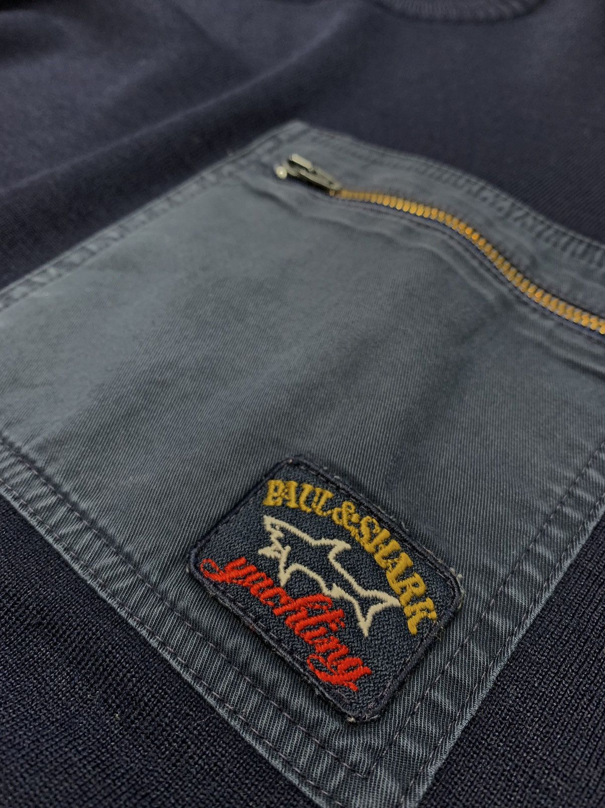 Paul & Shark 90s Vintage y2k Navy faded Paul & Shark crew neck Jumper Size US M / EU 48-50 / 2 - 3 Thumbnail