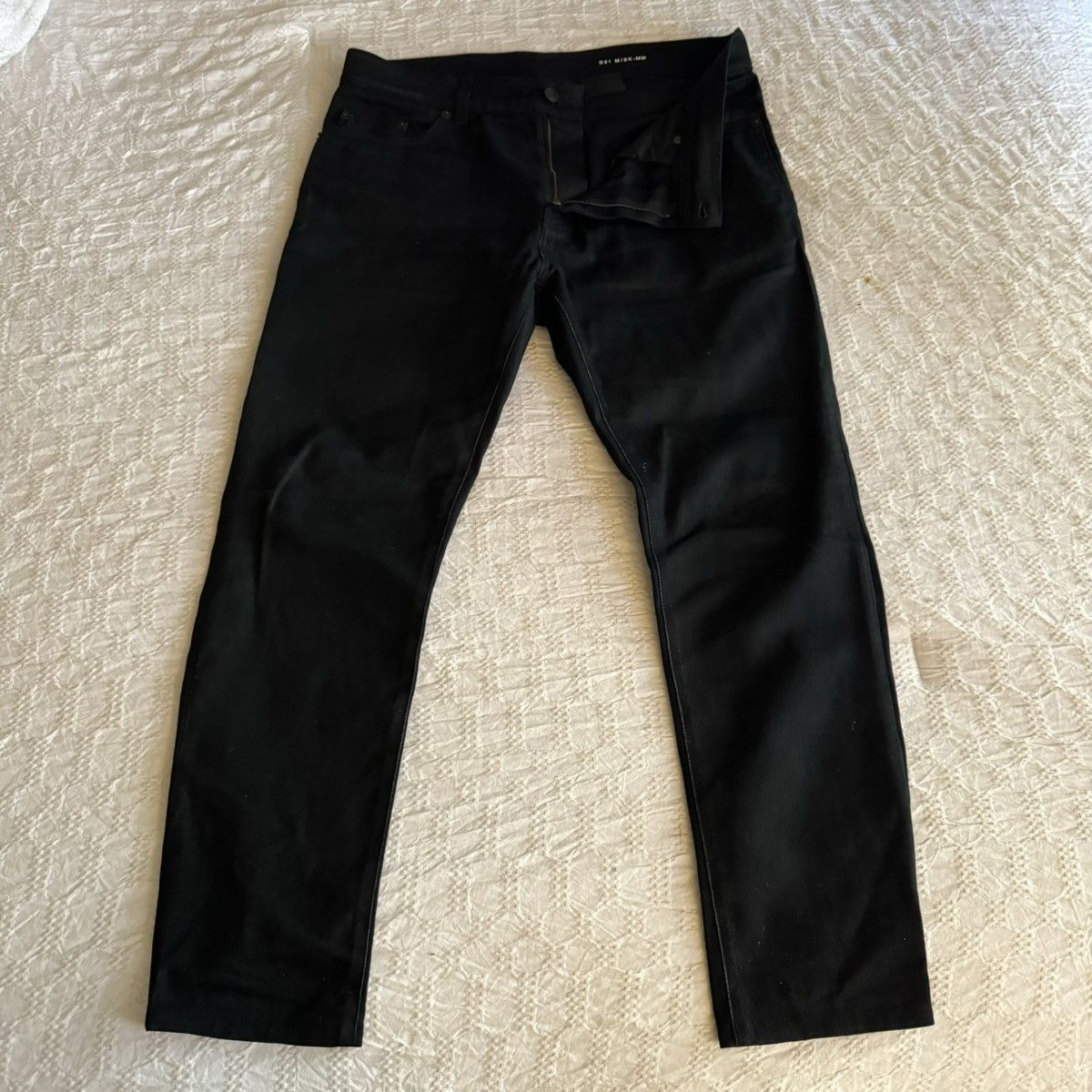 image of Saint Laurent Paris x YVES Saint Laurent Light Wax Denim in Black, Men's (Size 34)