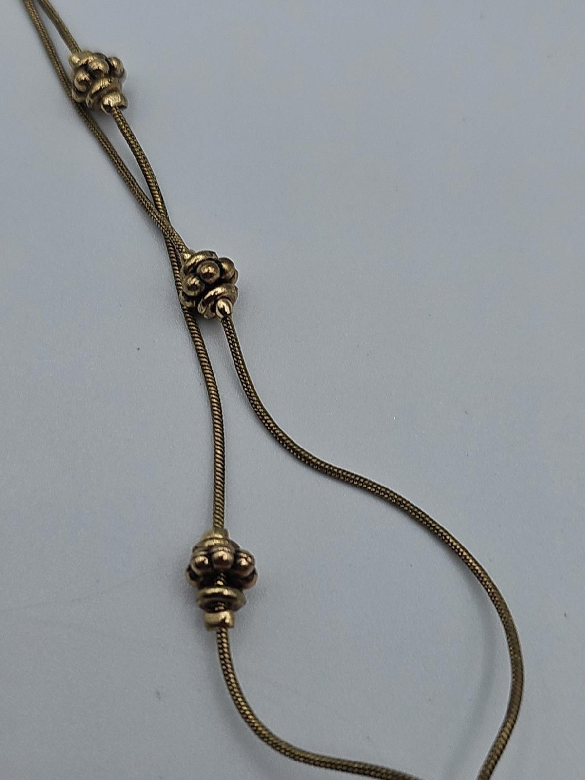 The Unbranded Brand Gold-tone Heart Charm Chain Necklace W/Bead Accents 14-17" Size ONE SIZE - 5 Thumbnail