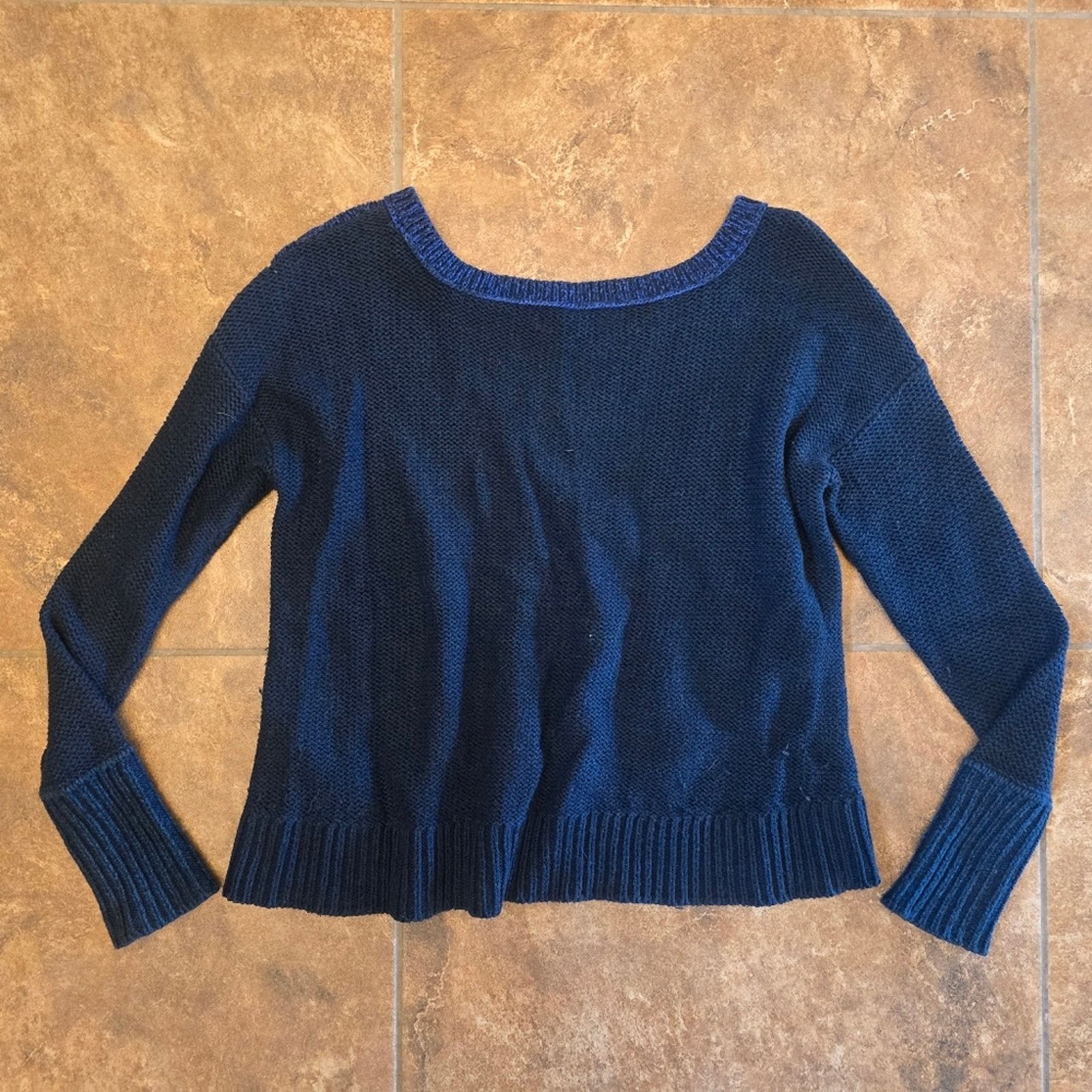 American Eagle Outfitters Shades Of Blue | AEO | Detailed Sweater Size M / US 6-8 / IT 42-44 - 2 Thumbnail