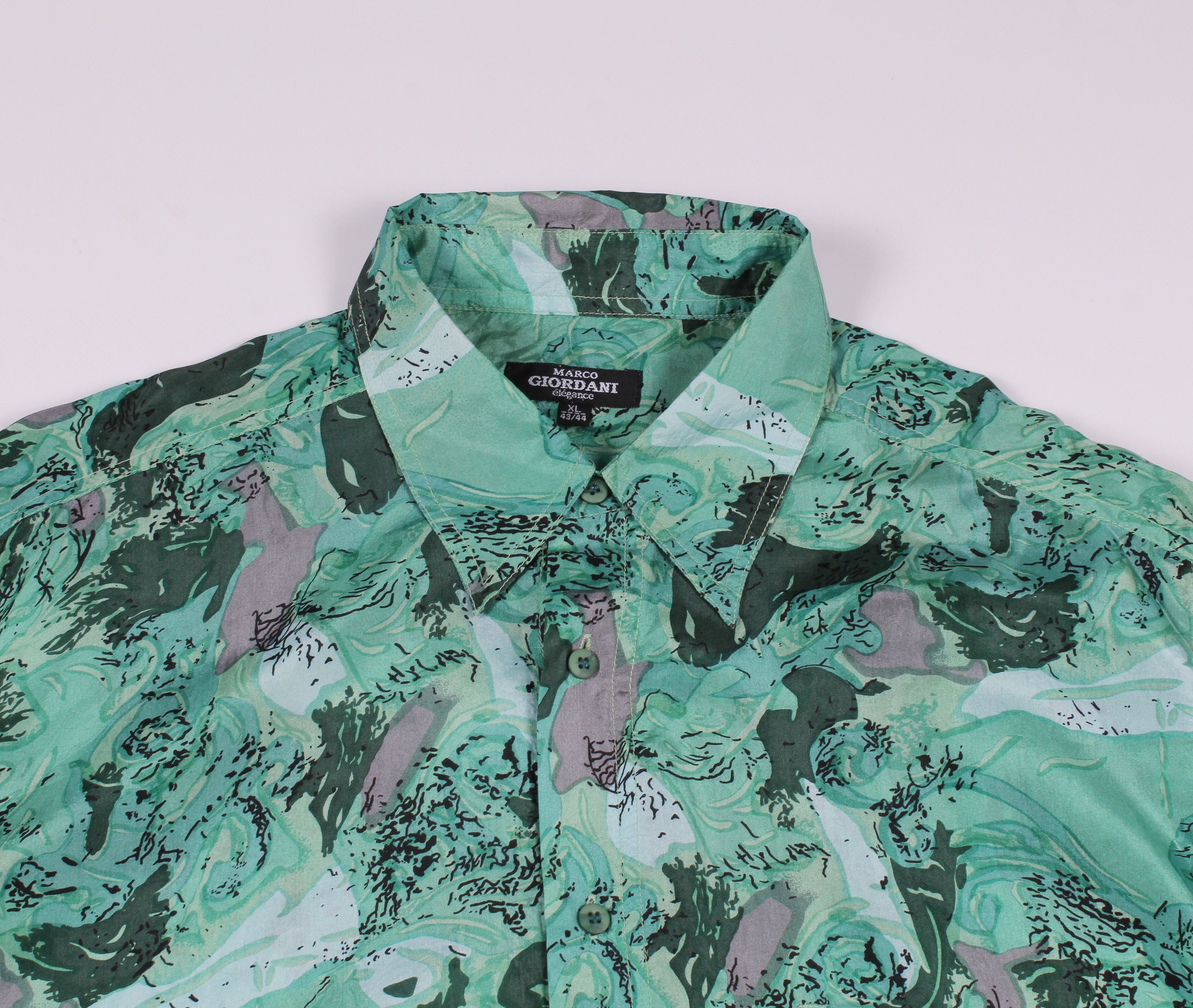 Vintage Vintage Marco Giordani Abstract Pattern Light Silk Shirt Size US XL / EU 56 / 4 - 2 Thumbnail