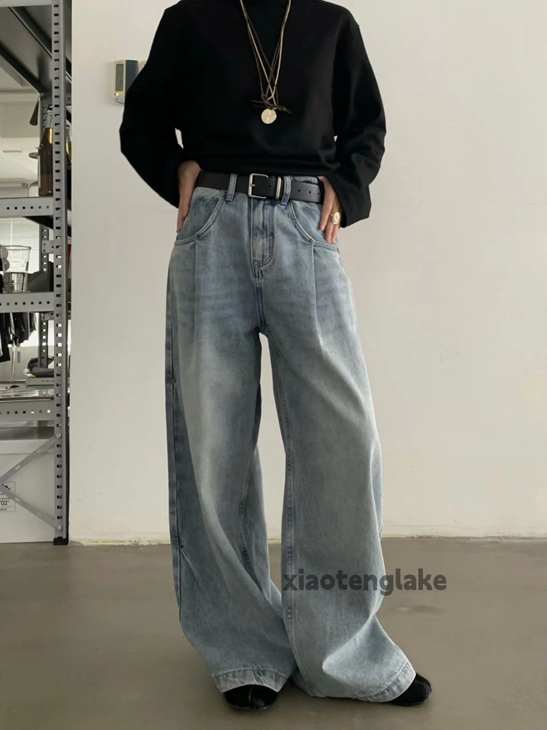 Jean × Vintage unisex washed faded cleanfit yuppie bootcut flared jeans Size US 30 / EU 46 - 4 Thumbnail