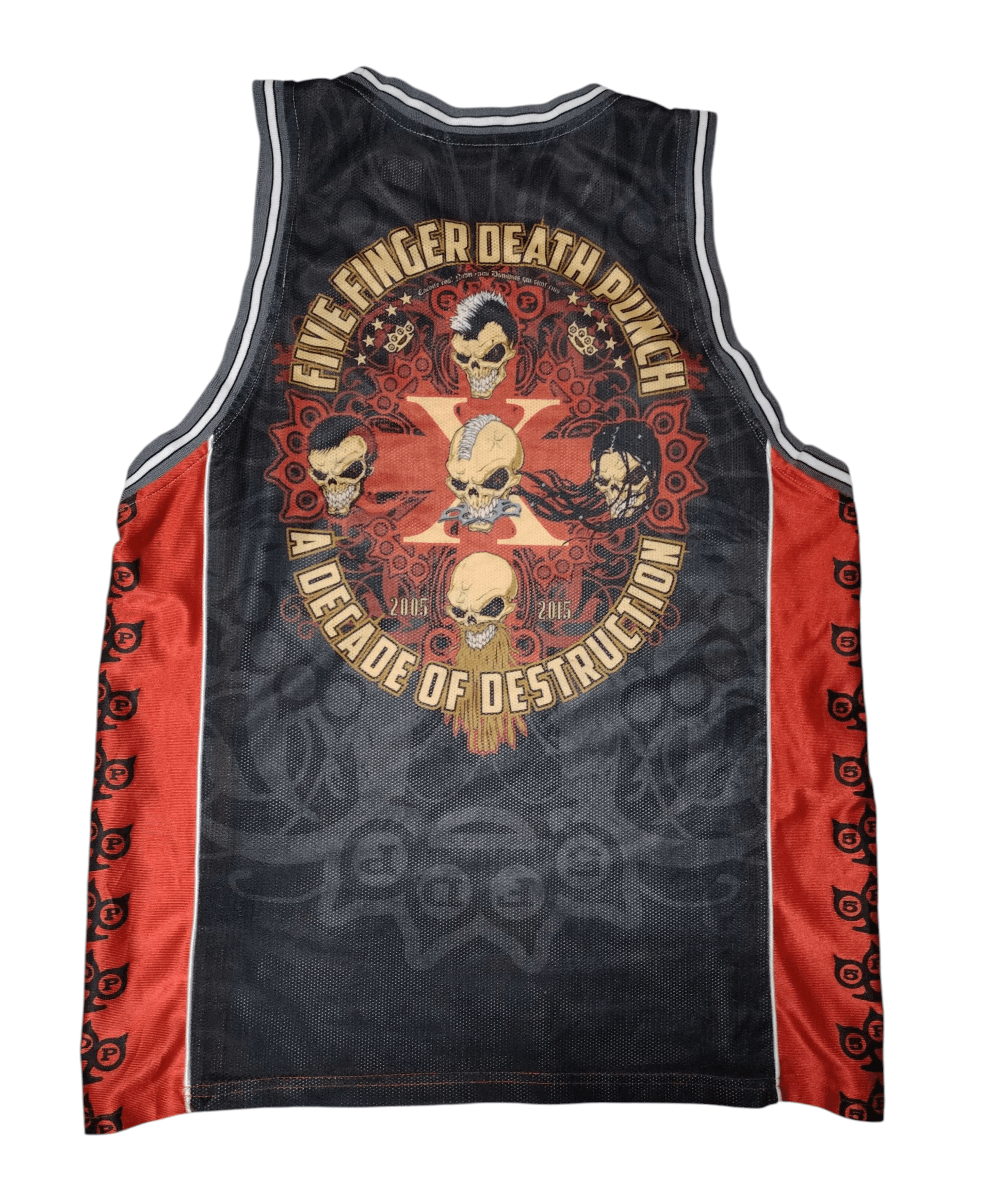 Band Tees Five Finger Death Punch Bonehead Red Basketball Jersey Size US L / EU 52-54 / 3 - 2 Thumbnail