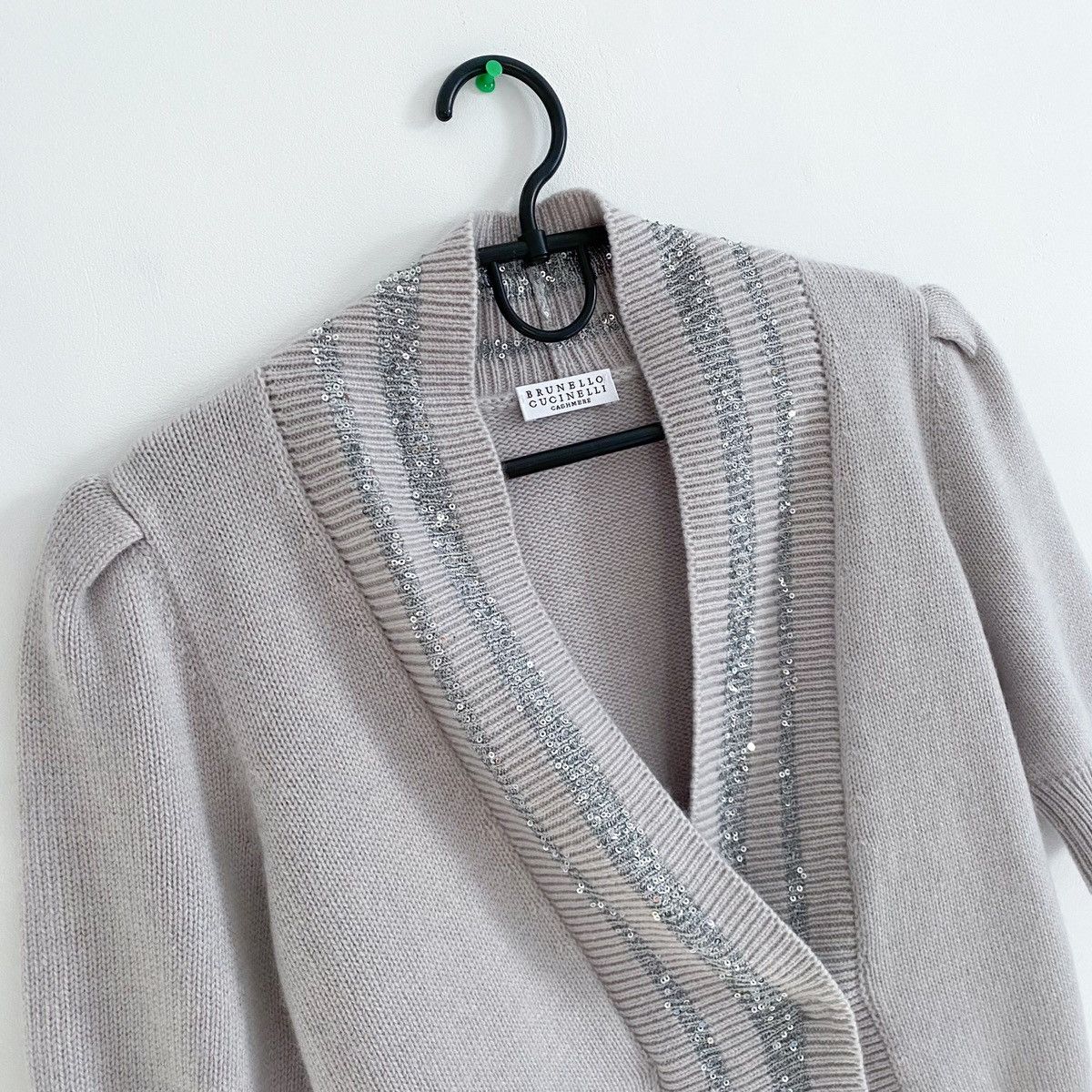 Brunello Cucinelli Brunello Cucinelli Short Sleeve Cashmere Sweater Size L / US 10 / IT 46 - 13 Thumbnail
