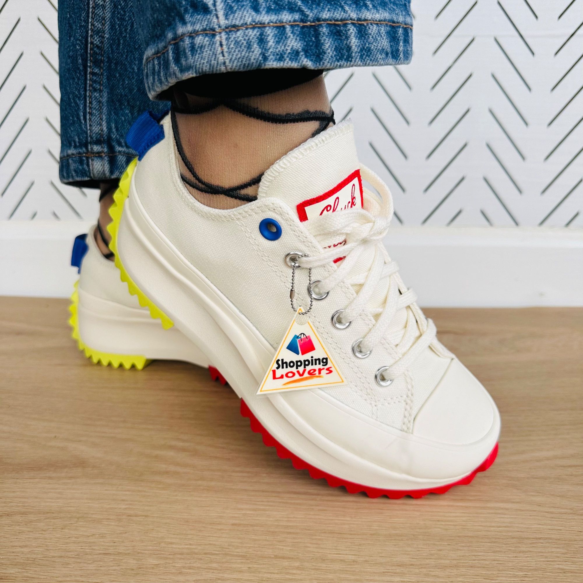 Converse 🤩7.5 Women Shoes CONVERSE RUN STAR HIKE PLATFORM LOW Beige Size US 7.5 / IT 37.5 - 4 Thumbnail