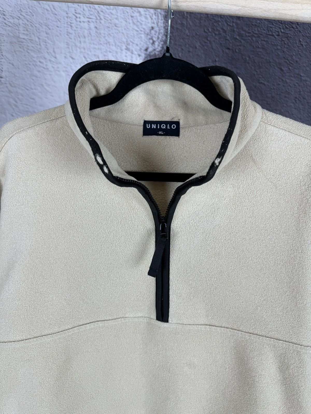 Japanese Brand Uniqlo vintage beige half zip pullover fleece sweater Size US XL / EU 56 / 4 - 6 Thumbnail