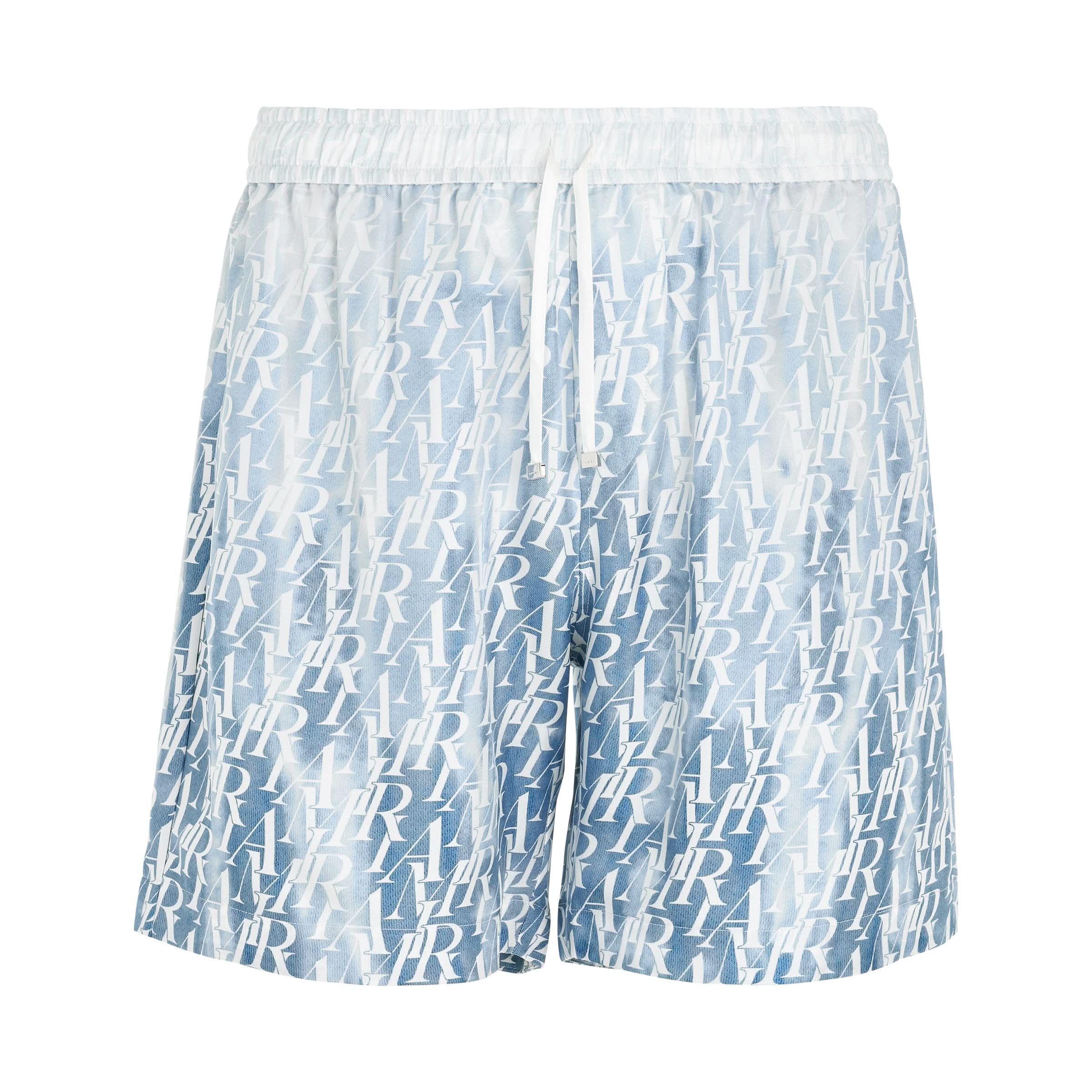 Amiri o1y0525 Logo Short in Light Blue/White Size US 36 / EU 52 - 1 Thumbnail