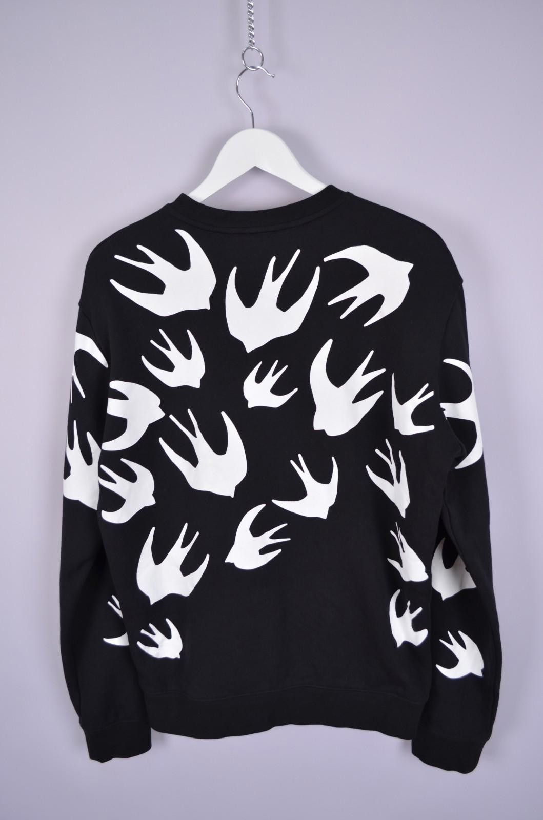 Alexander McQueen Alexander McQueen MCQ Swallow Sweatshirt Black White Size L Size US L / EU 52-54 / 3 - 9 Thumbnail