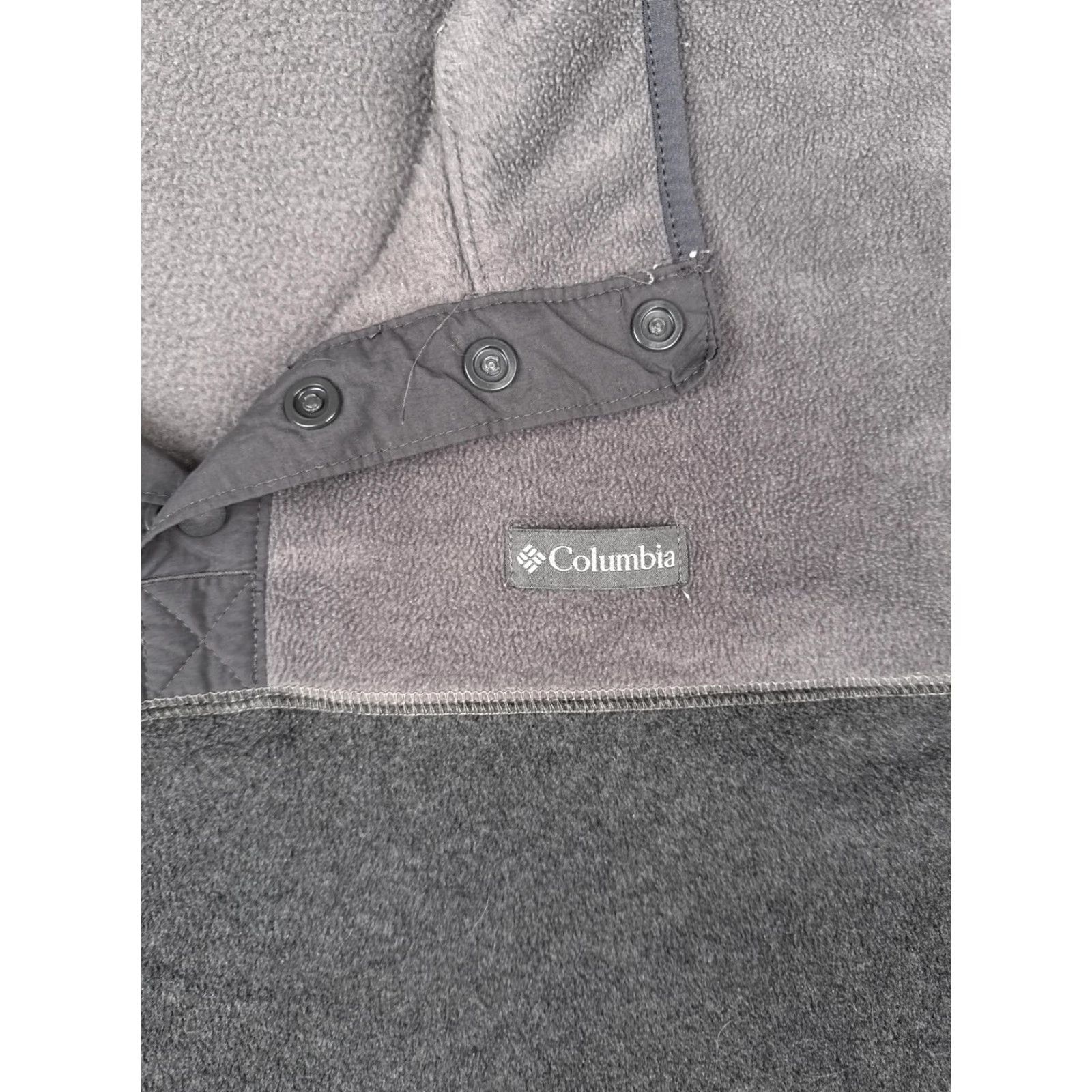 Vintage Columbia Sweatshirt Men 2XL Gray Fleece 1/4 Zip Snap Neck Pullover Outdoor Polyester Shirt Size US XXL / EU 58 / 5 - 6 Thumbnail