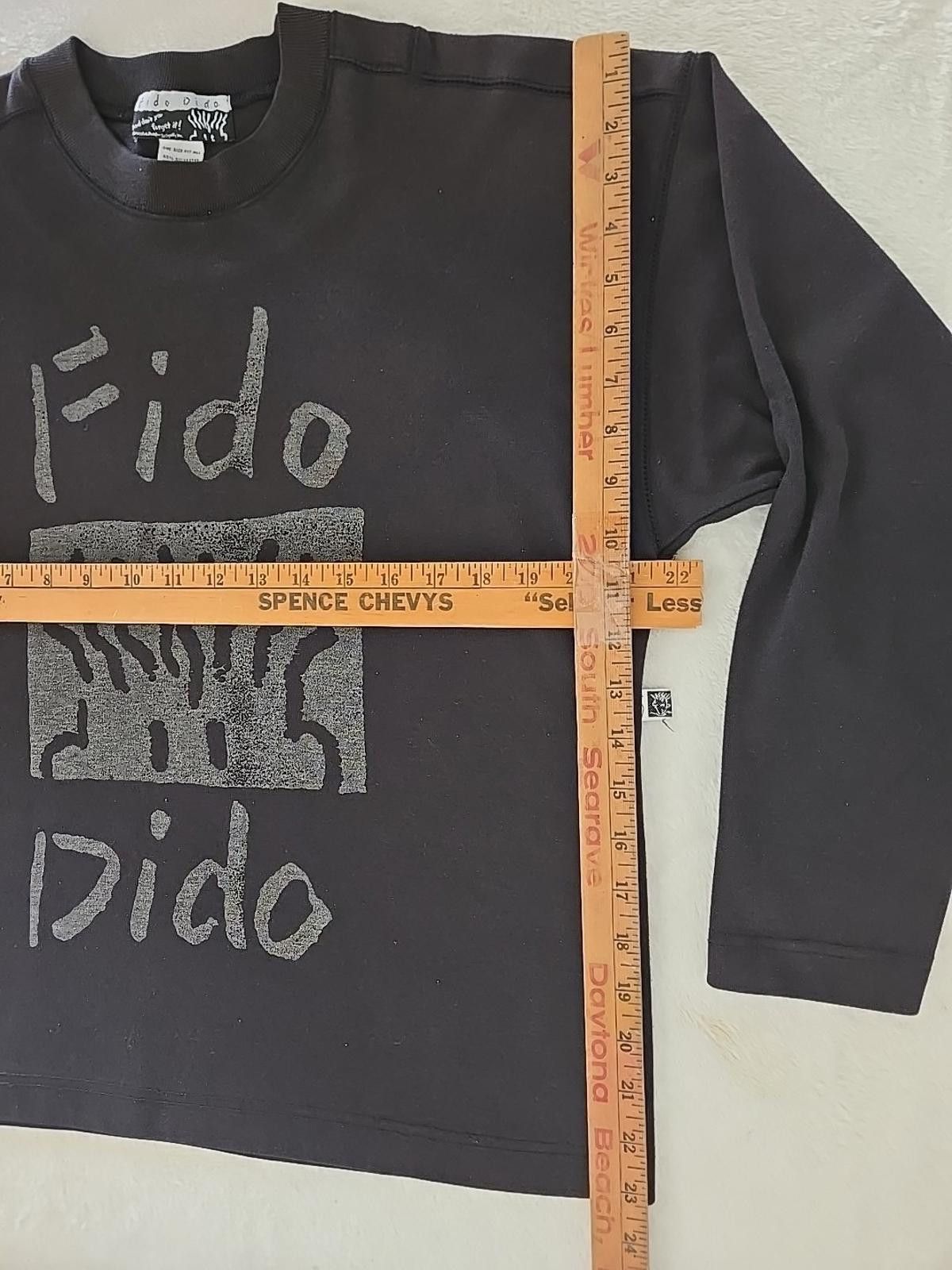 Vintage Vintage '85 Fido Dido Sweater One Size Unisex Black RARE Size US L / EU 52-54 / 3 - 5 Thumbnail