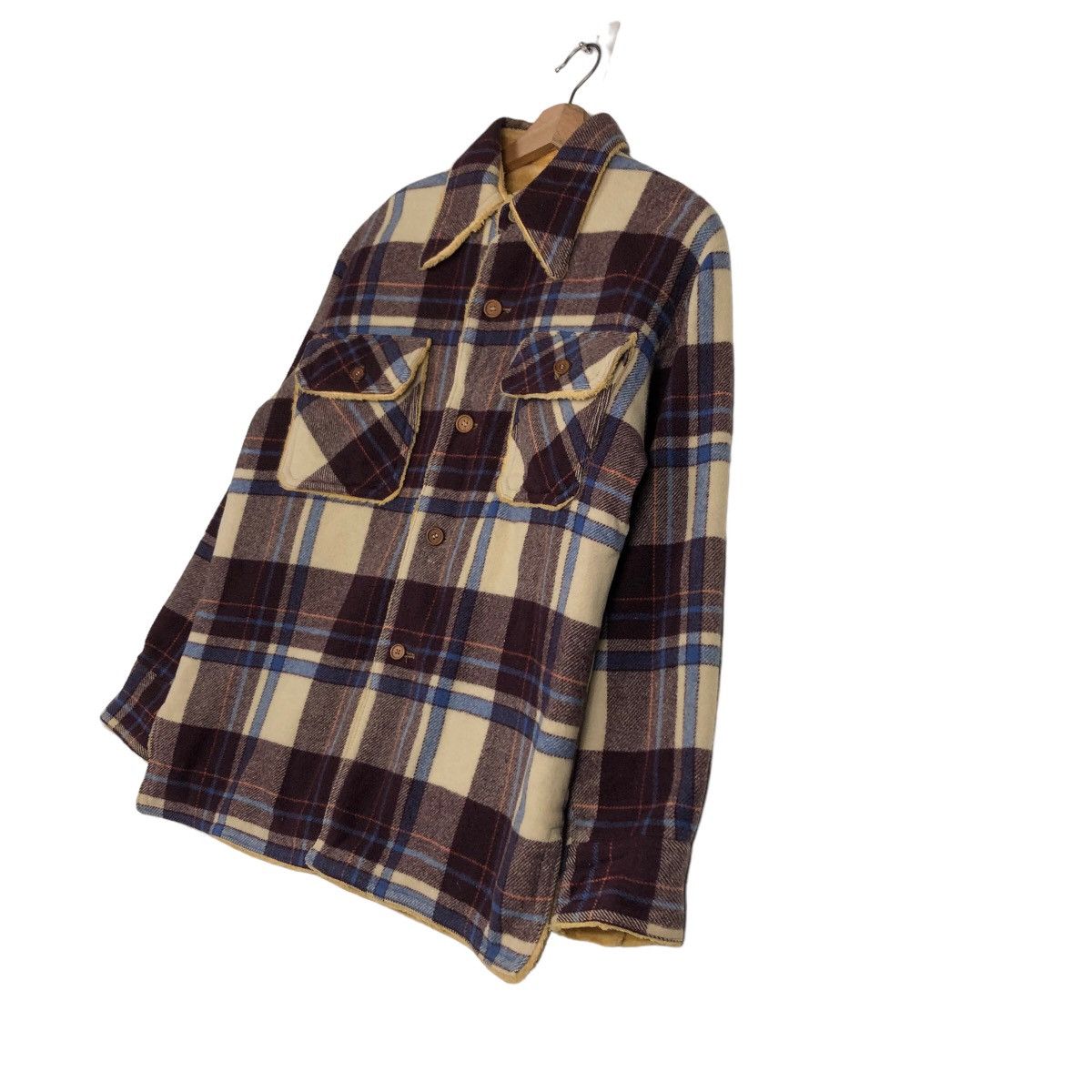 Japanese Brand 🔥Vintage Flannel Shirt Jacket Badon Tartan Design Shearing Size US M / EU 48-50 / 2 - 2 Thumbnail