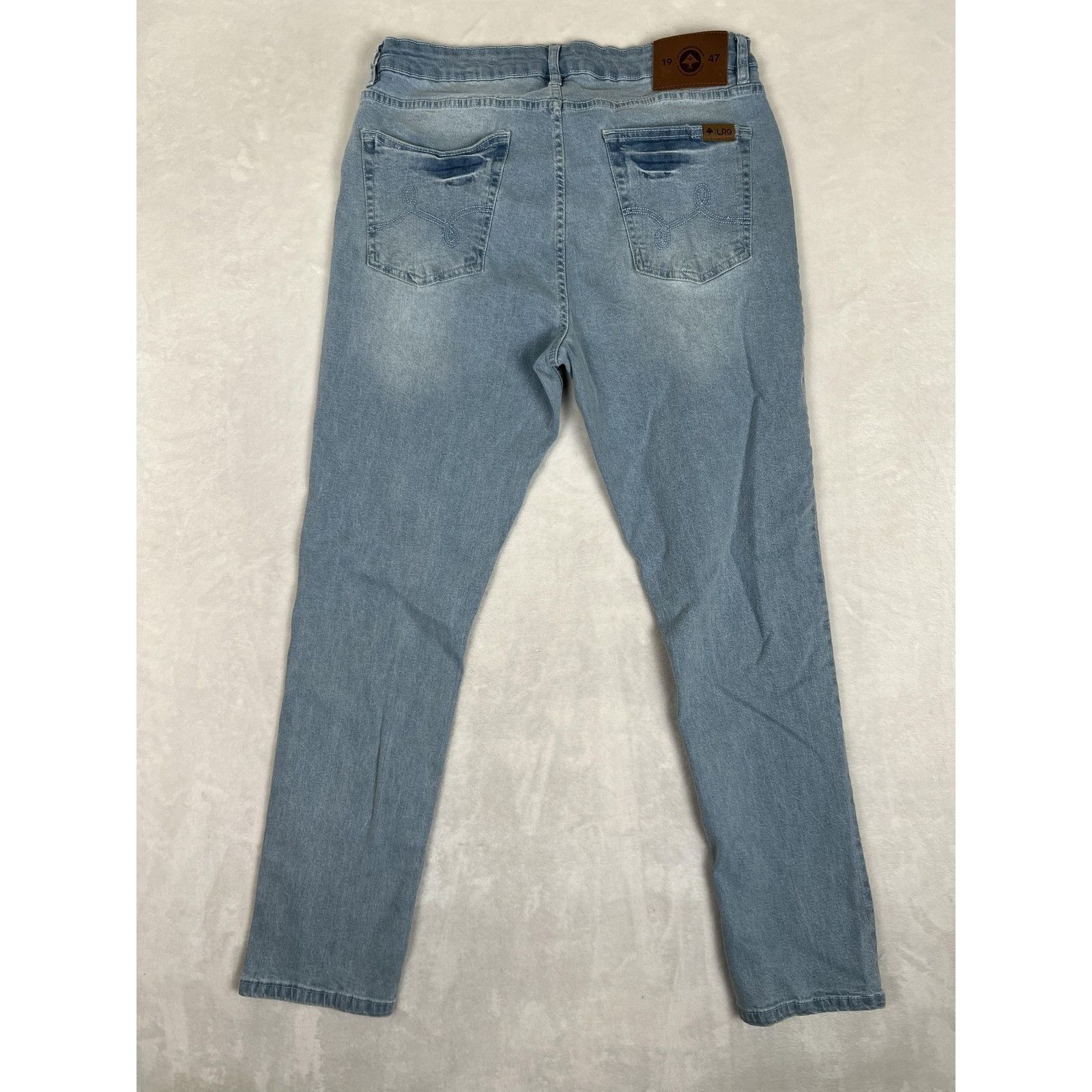 LRG Vintage LRG Jeans Mens 34x30 Light Wash Blue Slim Straight D Size US 34 / EU 50 - 6 Thumbnail