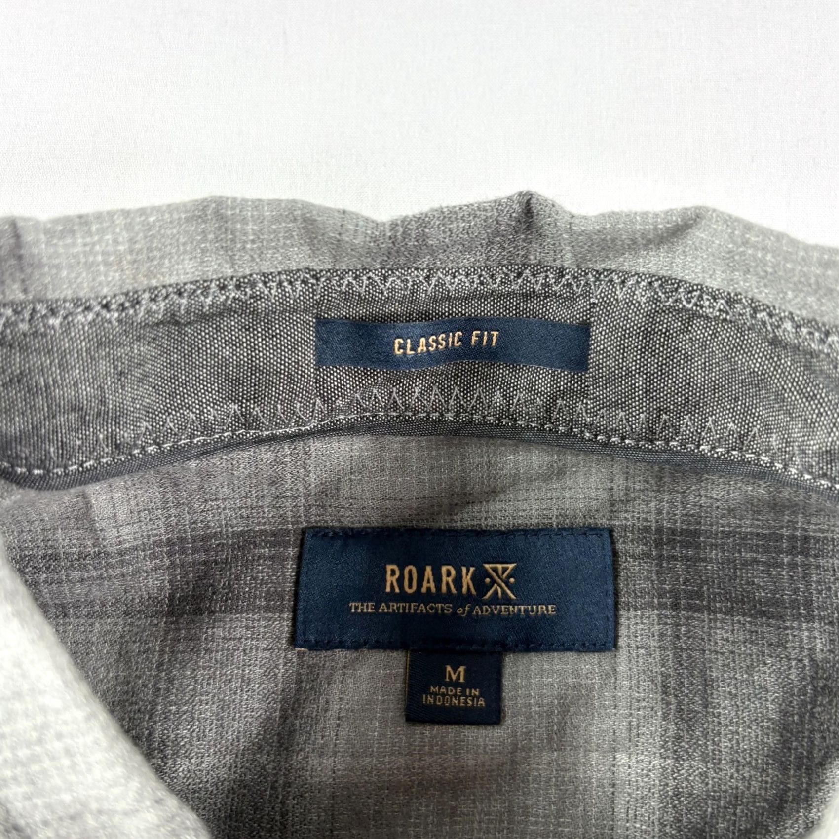 Roark Roark Cassidy Shirt Mens Medium Gray Button-Up Long Sleeve Plaid Casual Shirt Ladies? (Note: Not applicable) Size US M / EU 48-50 / 2 - 4 Thumbnail
