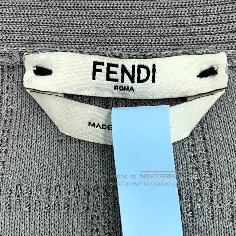 Fendi Fendi Gray Double F Logo Long Sleeve Cardigan . Size M / US 6-8 / IT 42-44 - 4 Thumbnail