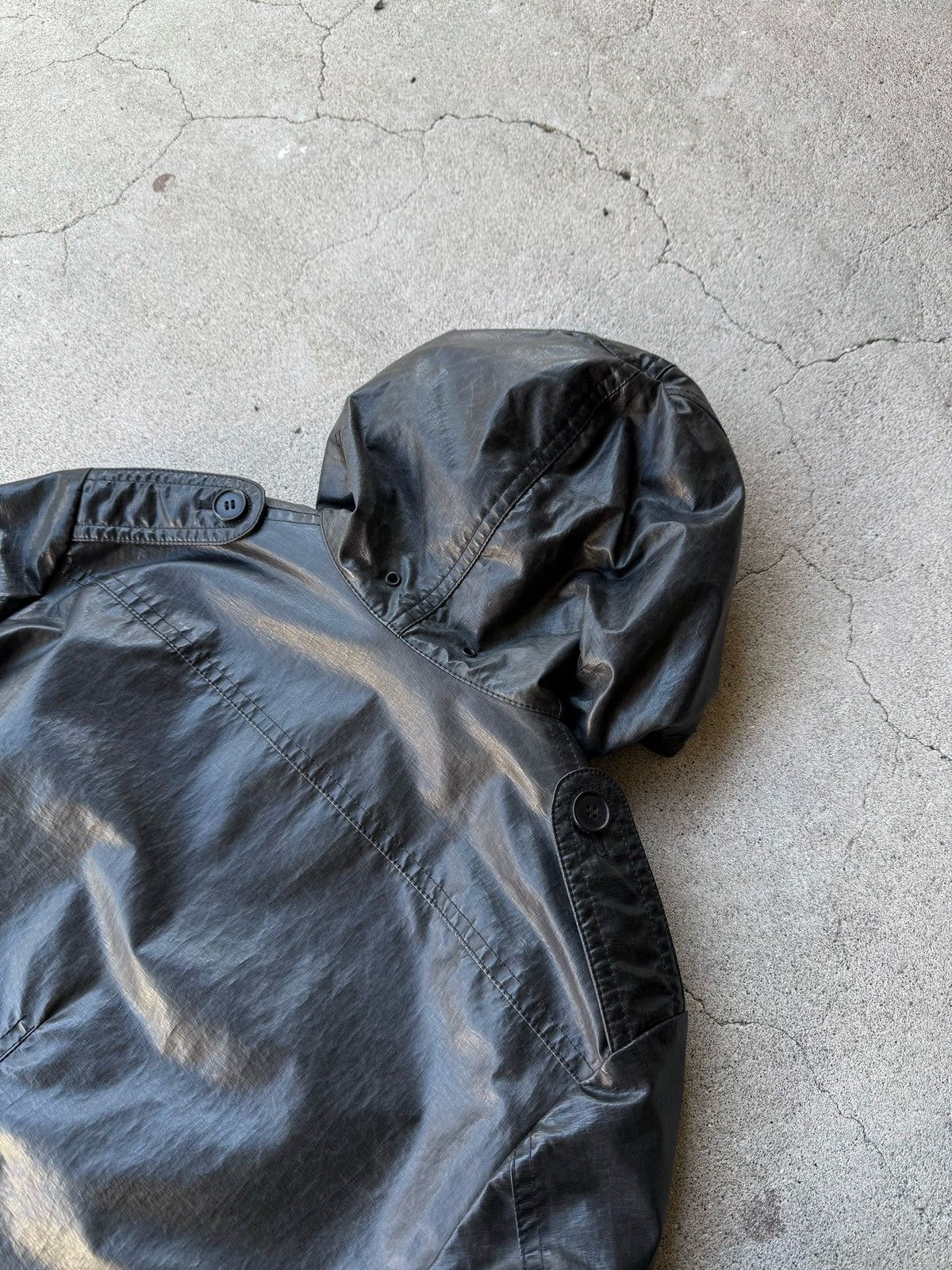 Black Barrett BLACKBARRETT by Neil Barrett Black Coated Hooded Parka Size US S / EU 44-46 / 1 - 6 Thumbnail