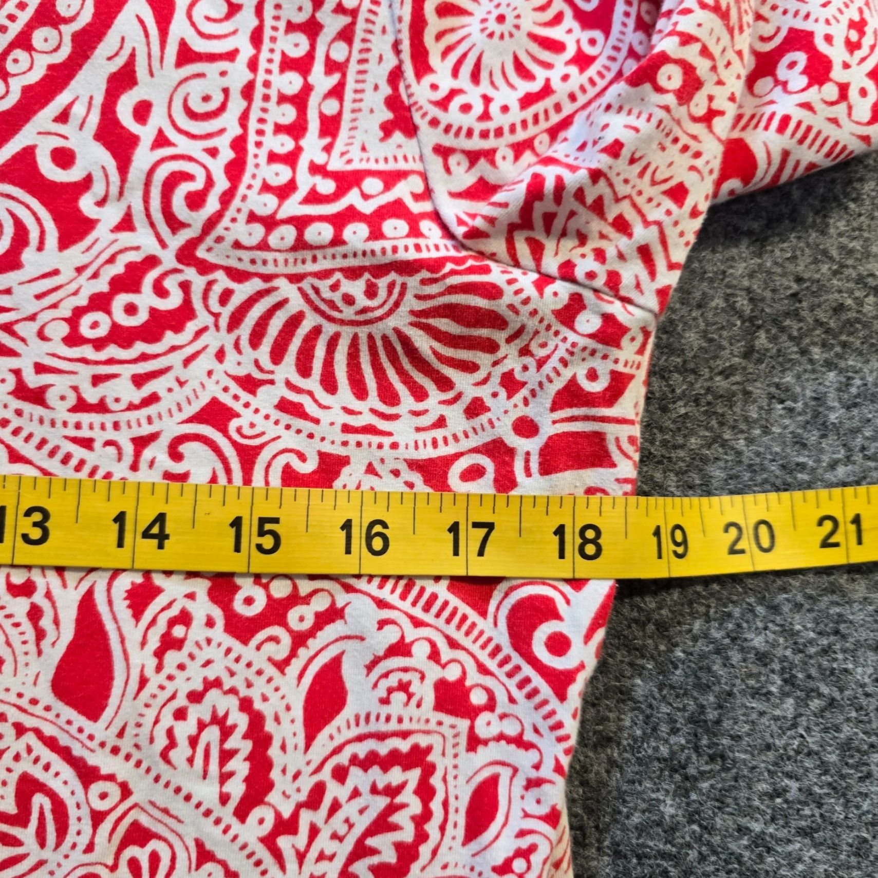 Talbots Talbots Top Womens Size M Red White Floral Boat Neck Stretch Casual Preppy Shirt Size M / US 6-8 / IT 42-44 - 5 Thumbnail