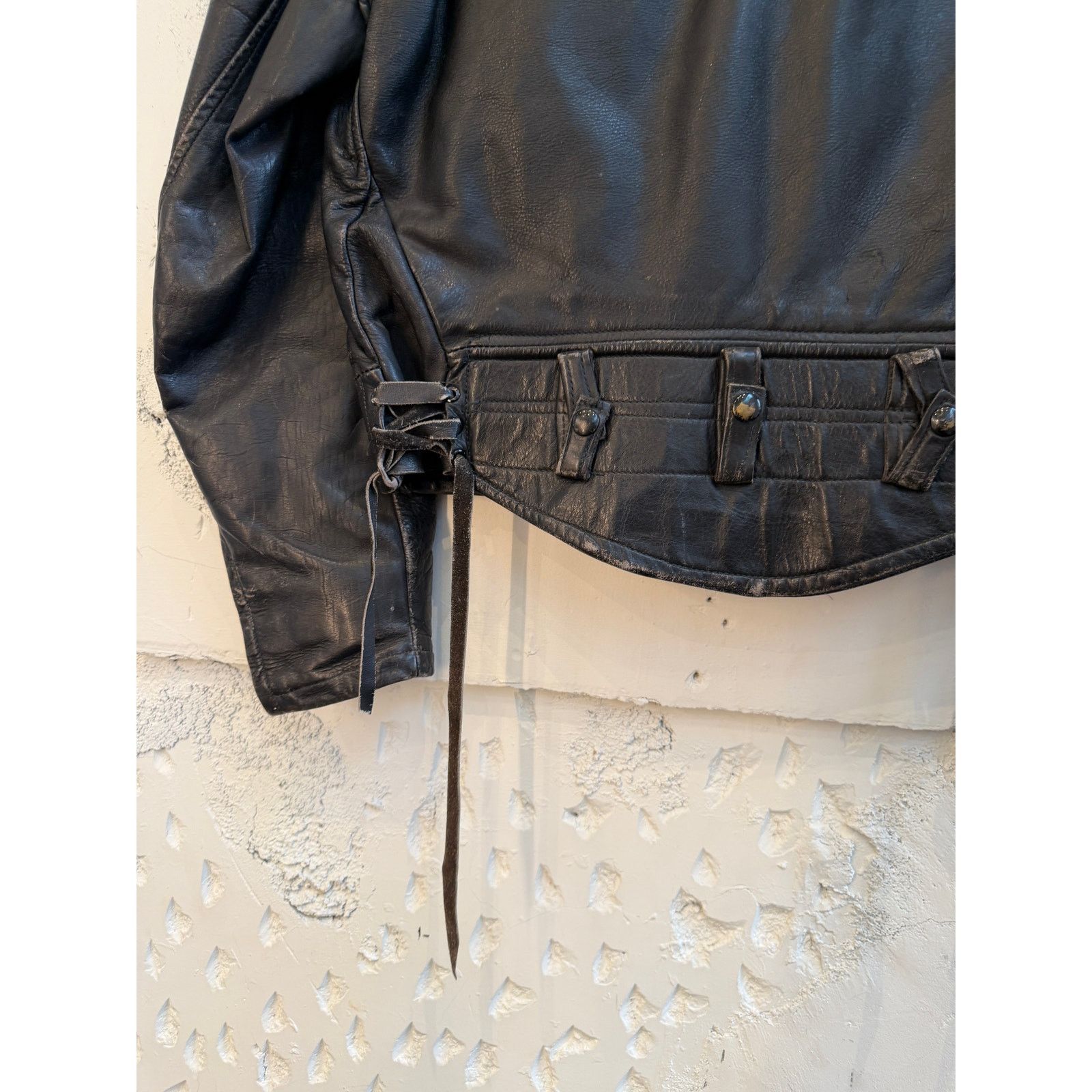 Vintage Vintage 60's Leather Moto Police Jacket Size US L / EU 52-54 / 3 - 6 Thumbnail