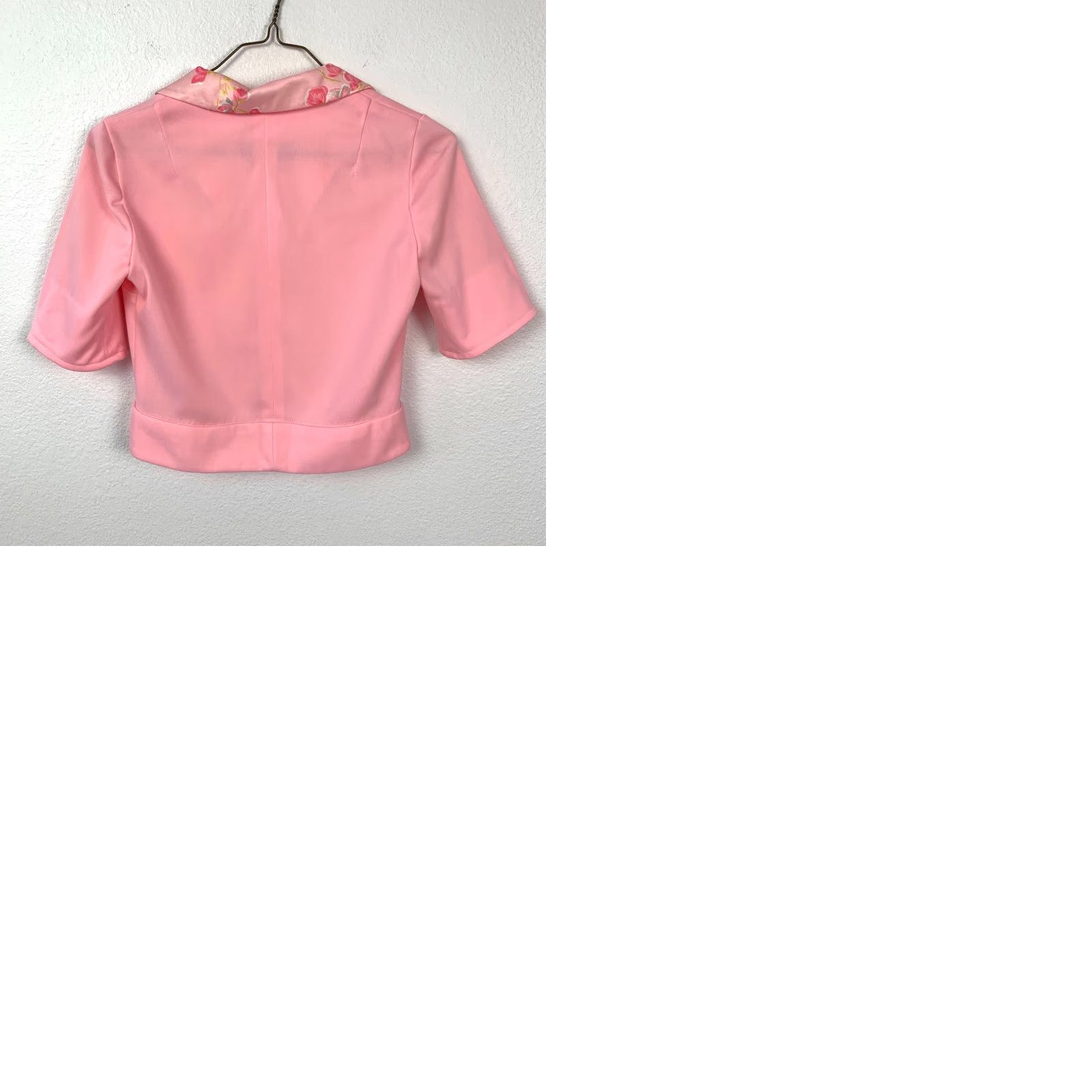 Pinko VINTAGE Handmade Pink Mrs Maisel Skirt Floral Outfit Zip Shirt Chest 33" Women 70s 1970s Polyester Blend Size S / US 4 / IT 40 - 9 Thumbnail
