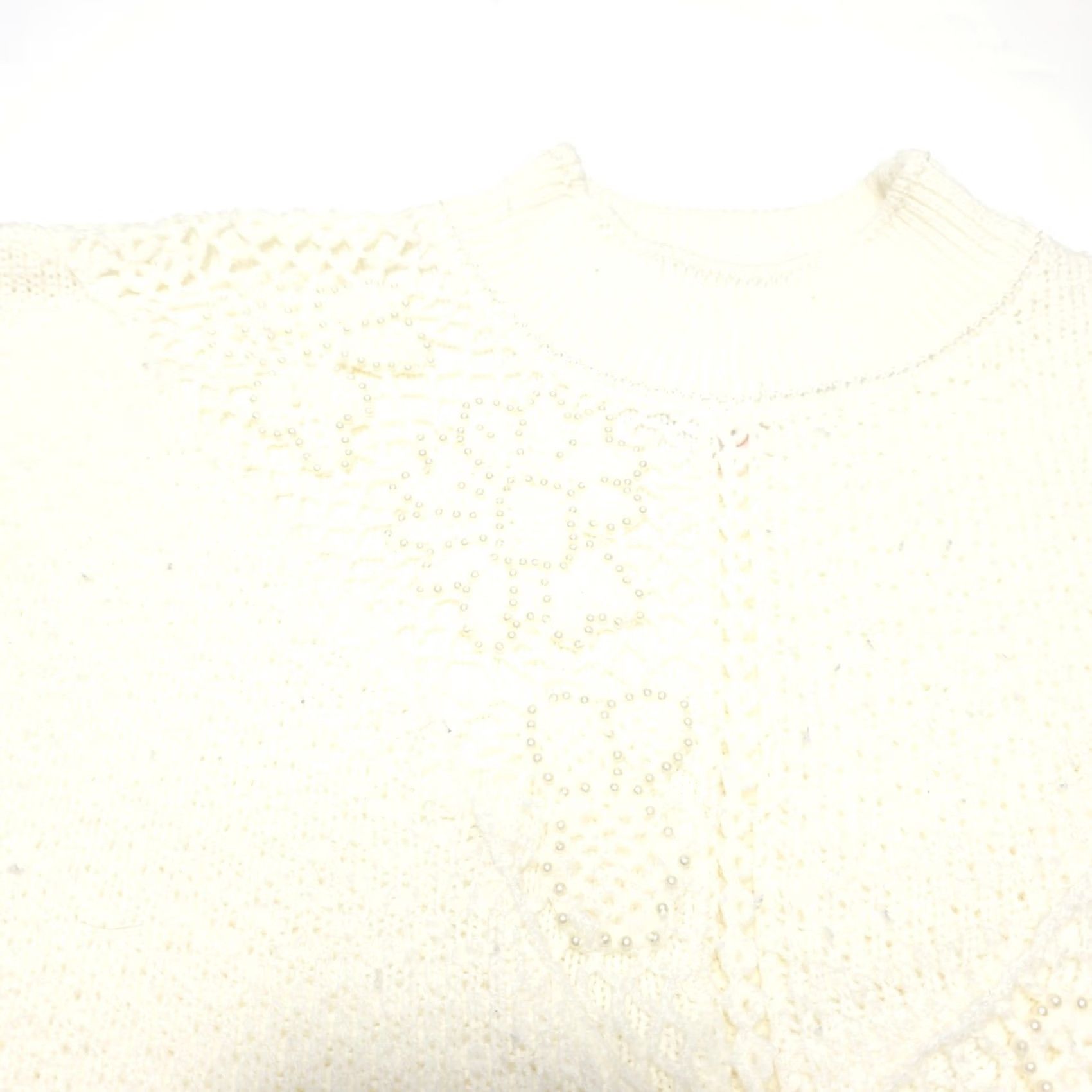 Vintage VINTAGE Jaclyn Smith Women's Sweater Size M Beaded Embroidered Knit Crew Neck Long Sleeve White 80s Retro Ugly Embellished Pullover Size M / US 6-8 / IT 42-44 - 4 Thumbnail