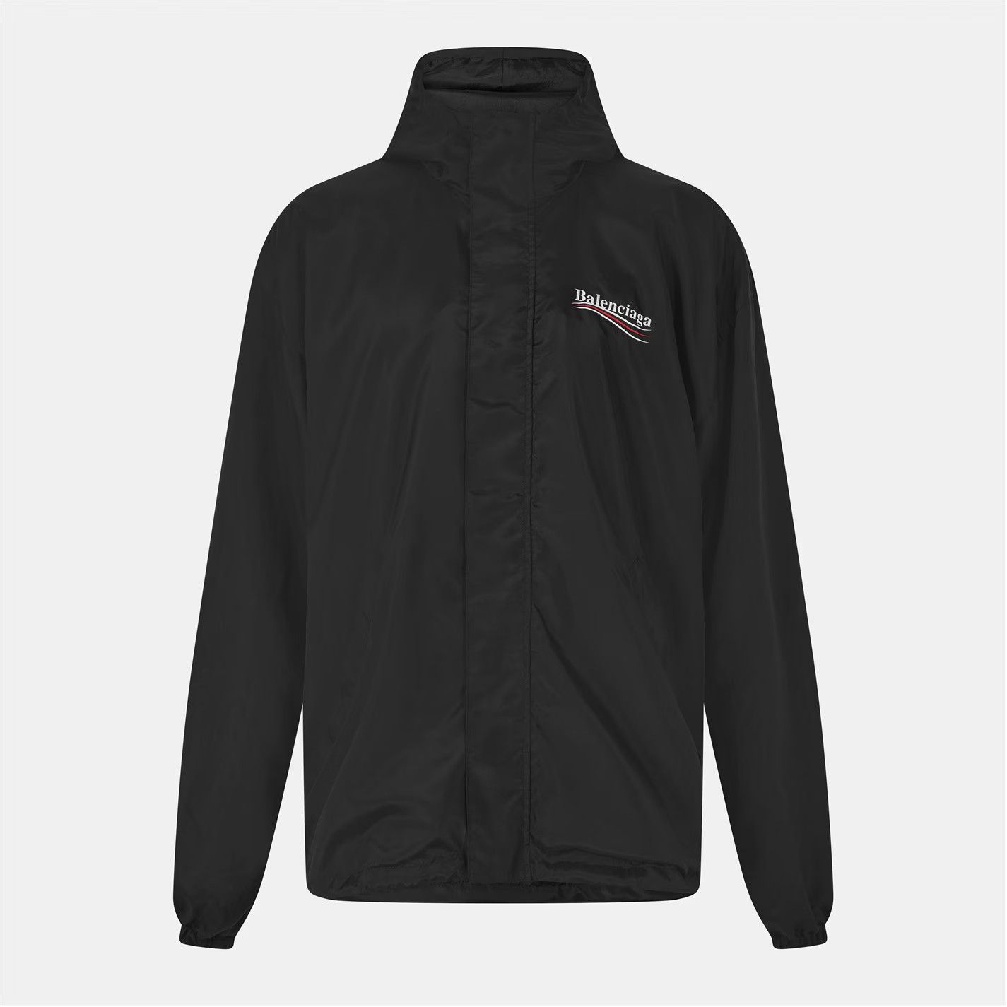 Balenciaga o1g2r1mq0226 Weather Protection Rain Anorak Jacket In Black Size US XS / EU 42 / 0 - 1 Thumbnail