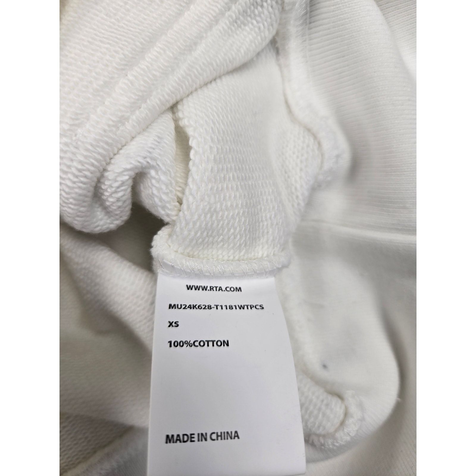 Rta RTA Dion White Paint Collegiate Script Hoodie Size XS Size US XS / EU 42 / 0 - 4 Thumbnail