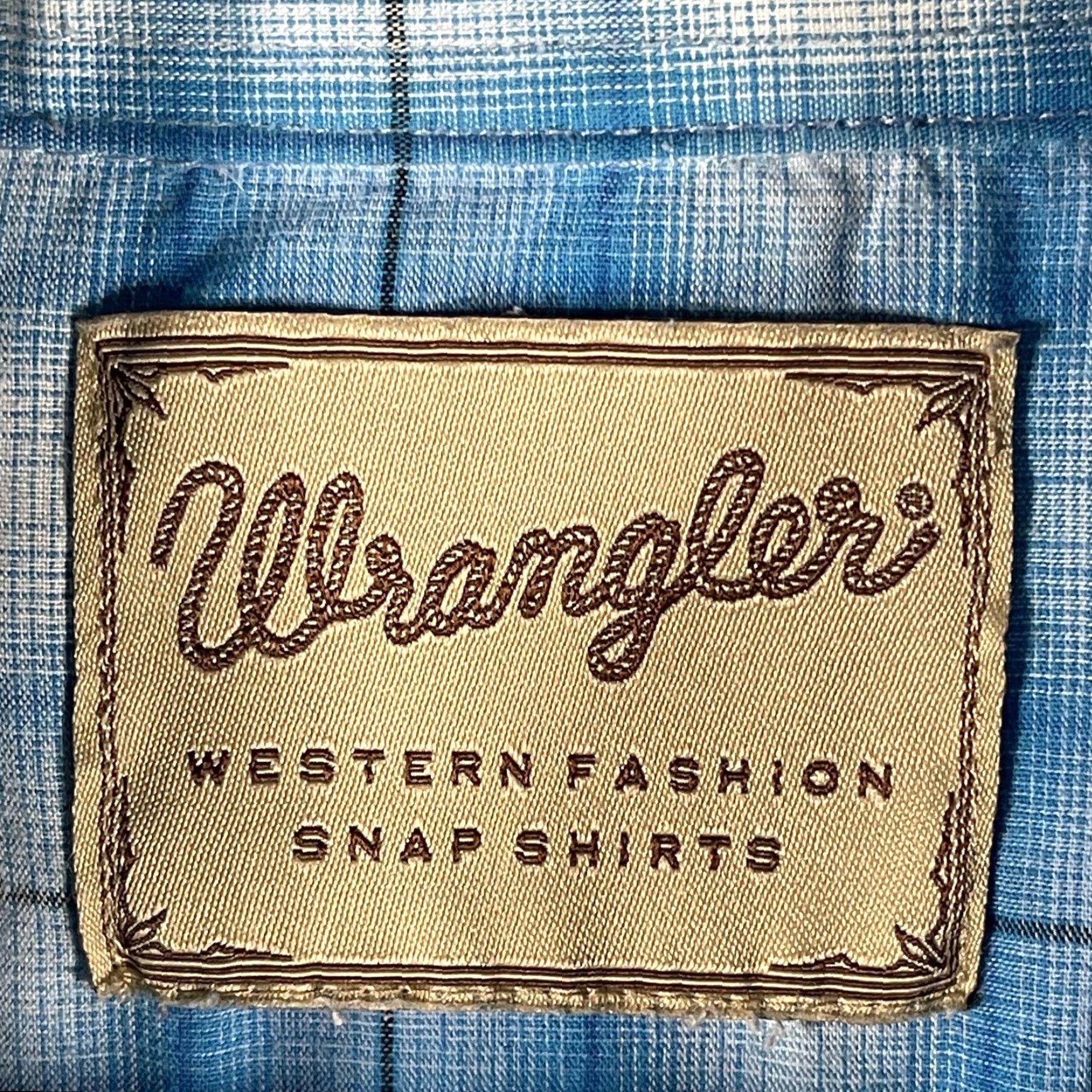 Wrangler VINTAGE Wrangler Shirt Mens M Blue Plaid Short Sleeve Pearl Snap Western Cowboy Size US M / EU 48-50 / 2 - 5 Thumbnail