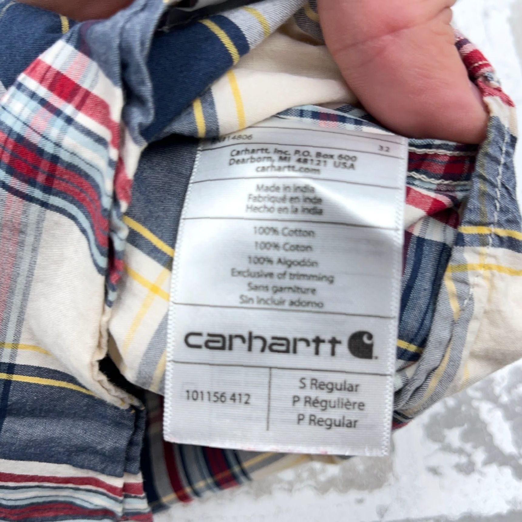 Carhartt Carhartt Shirt Men Small Black Plaid Button-Up Workwear Short Sleeve Casual Size US S / EU 44-46 / 1 - 7 Thumbnail